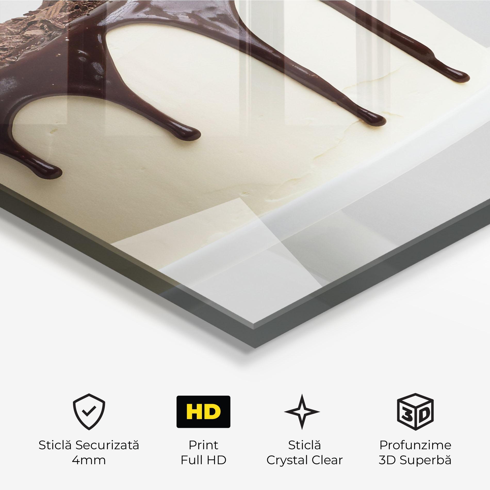 Tablou Sticla Chocolate Cake mockup 3