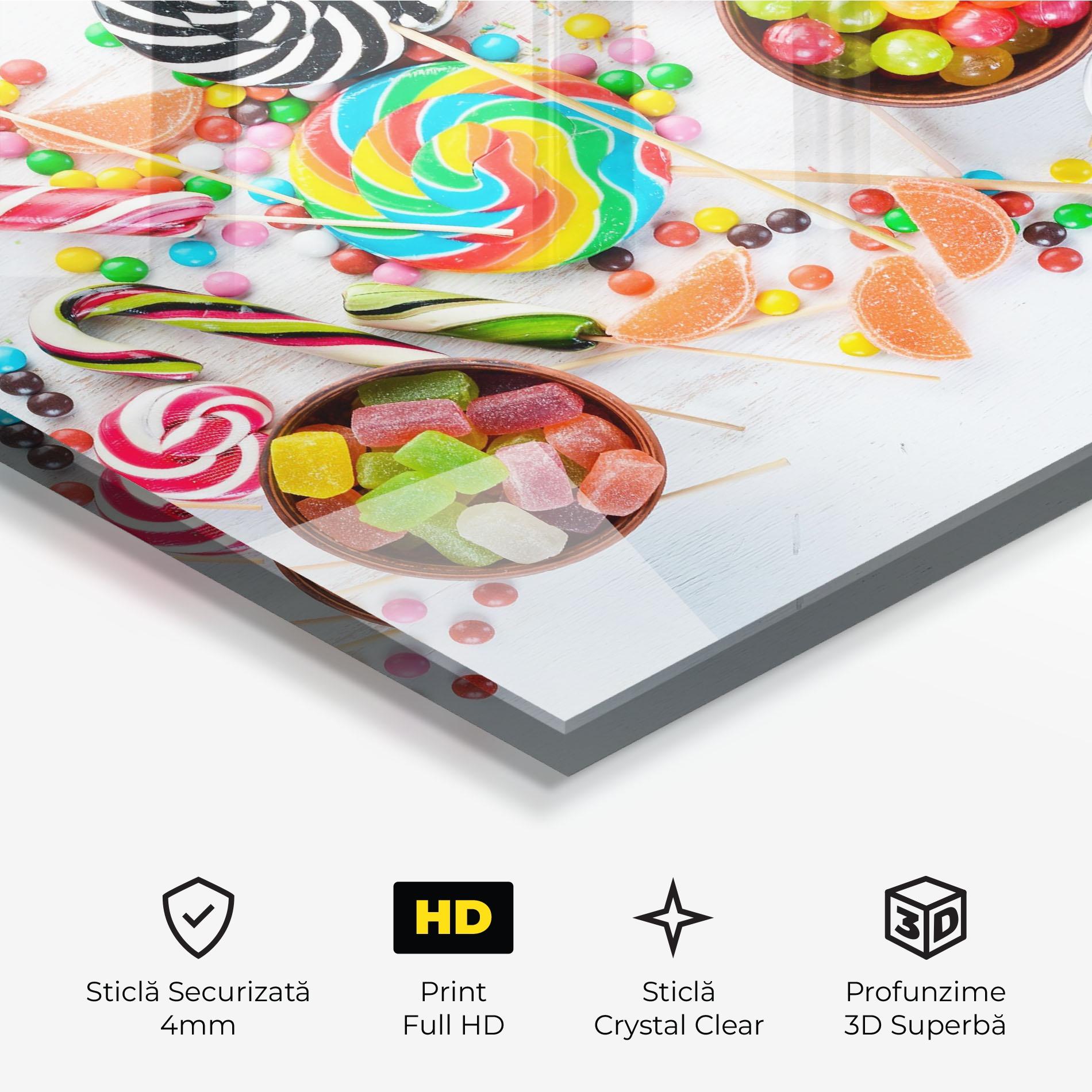 Tablou Sticla Colorful Candies Jelly mockup 3