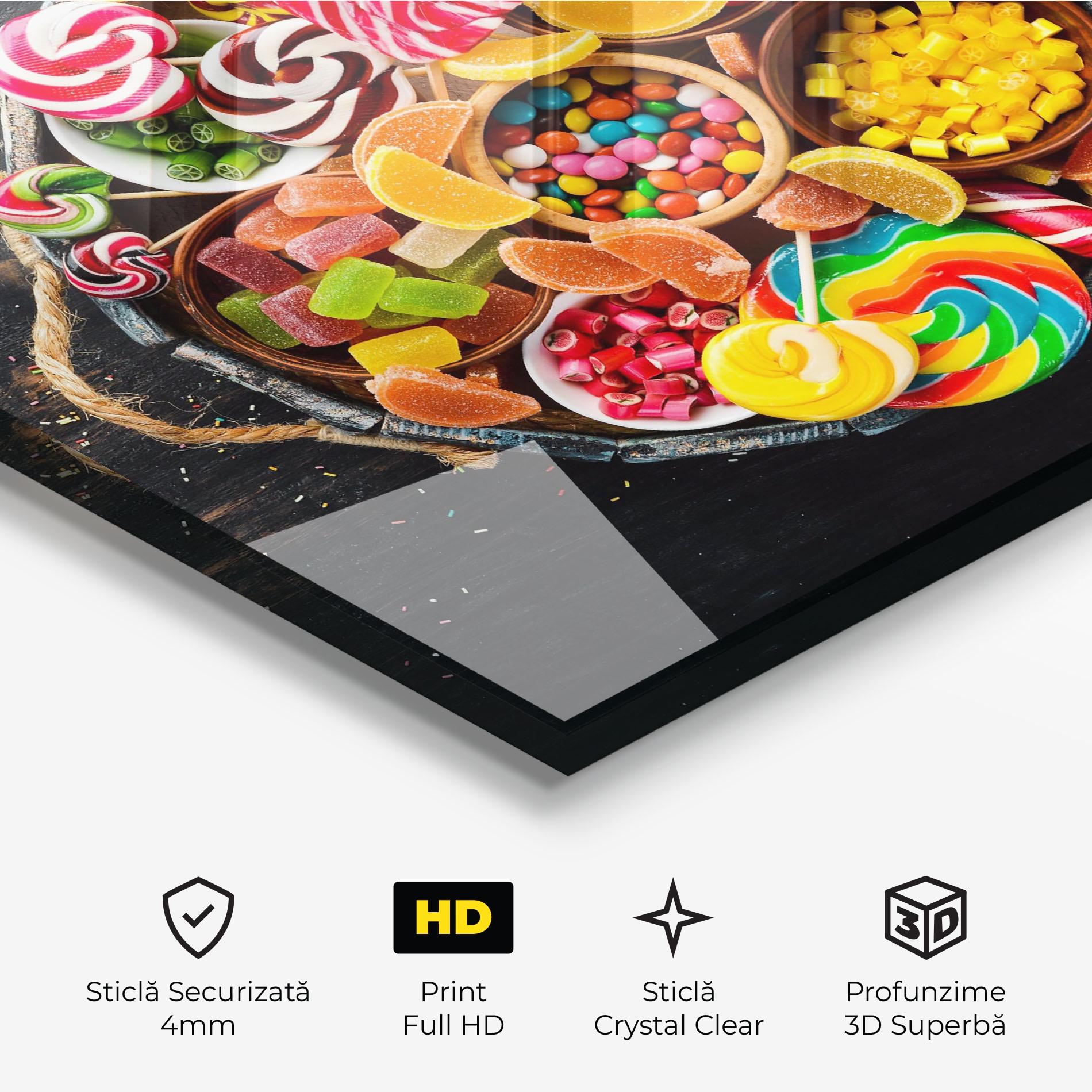 Tablou Sticla Colorful Sweets mockup 3