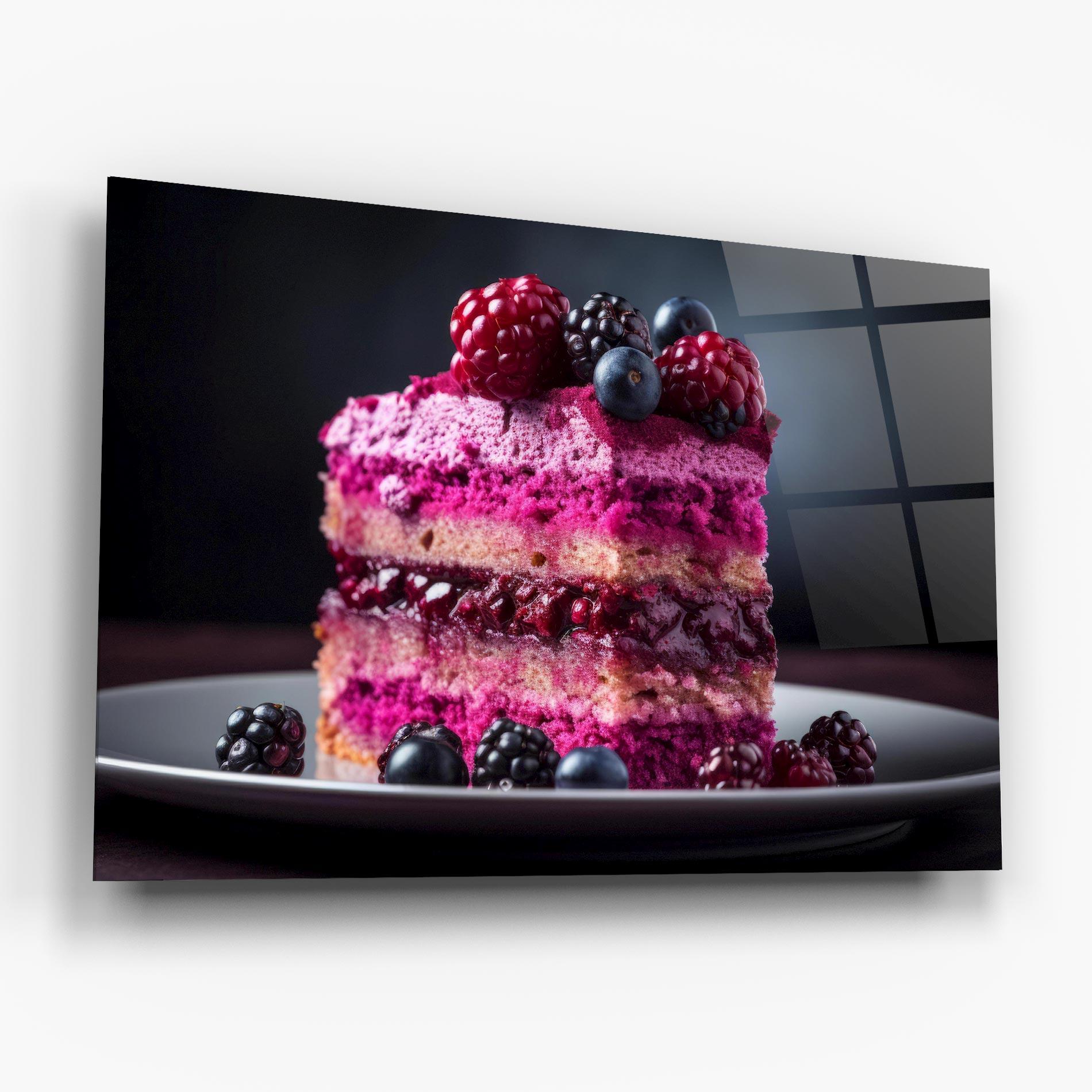 Tablou Sticla Berries Cake mockup 6