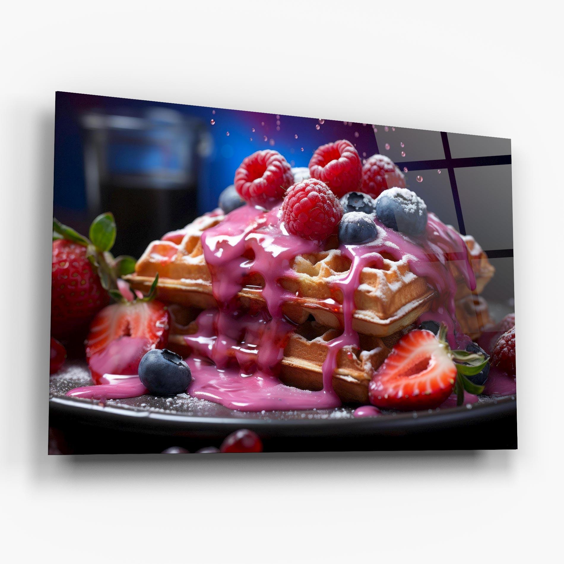 Tablou Sticla Berries Waffles mockup 6