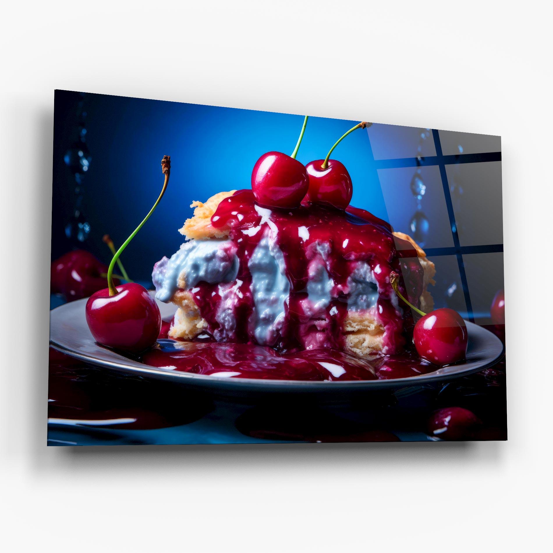Tablou Sticla Cake On Blue mockup 6