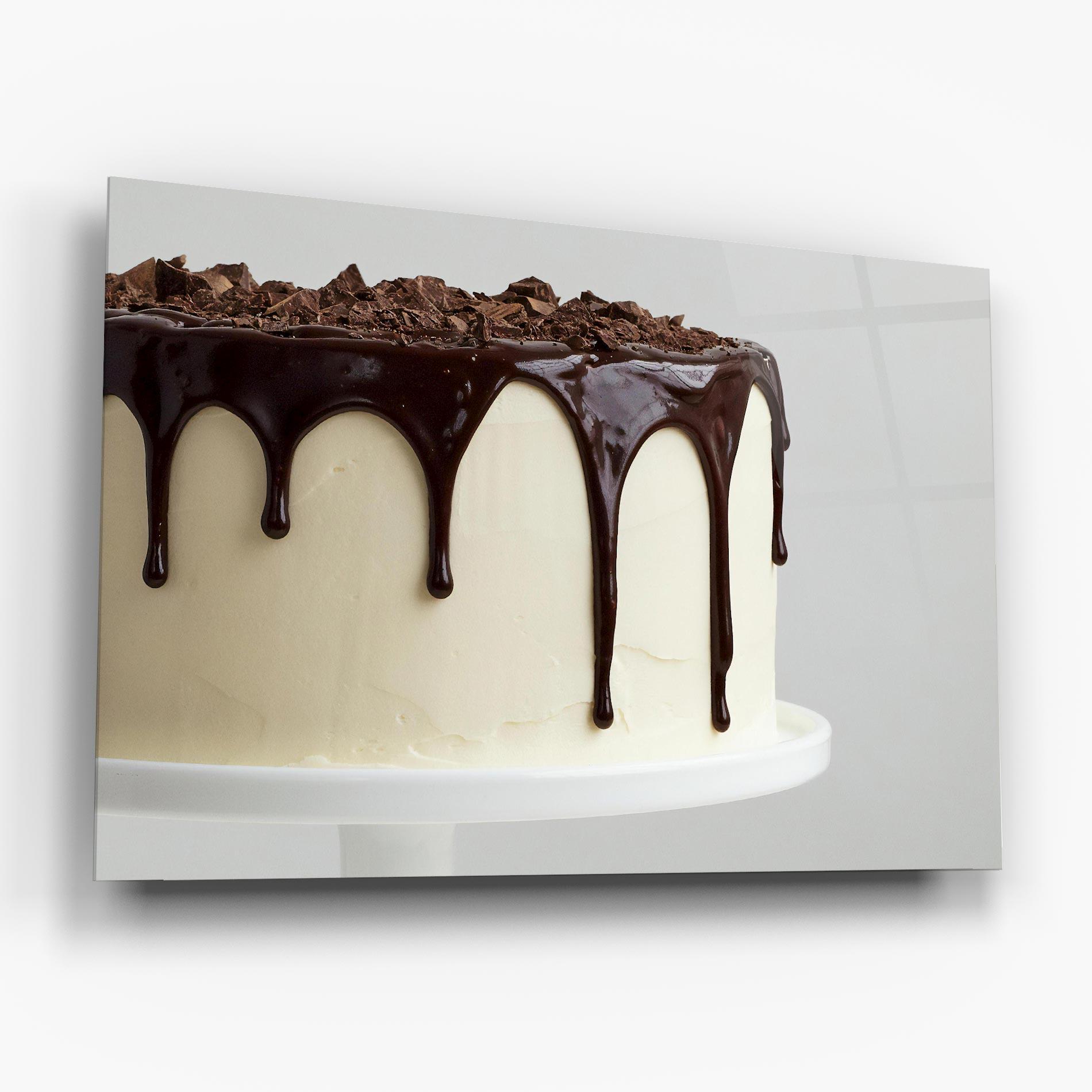Tablou Sticla Chocolate Cake mockup 6