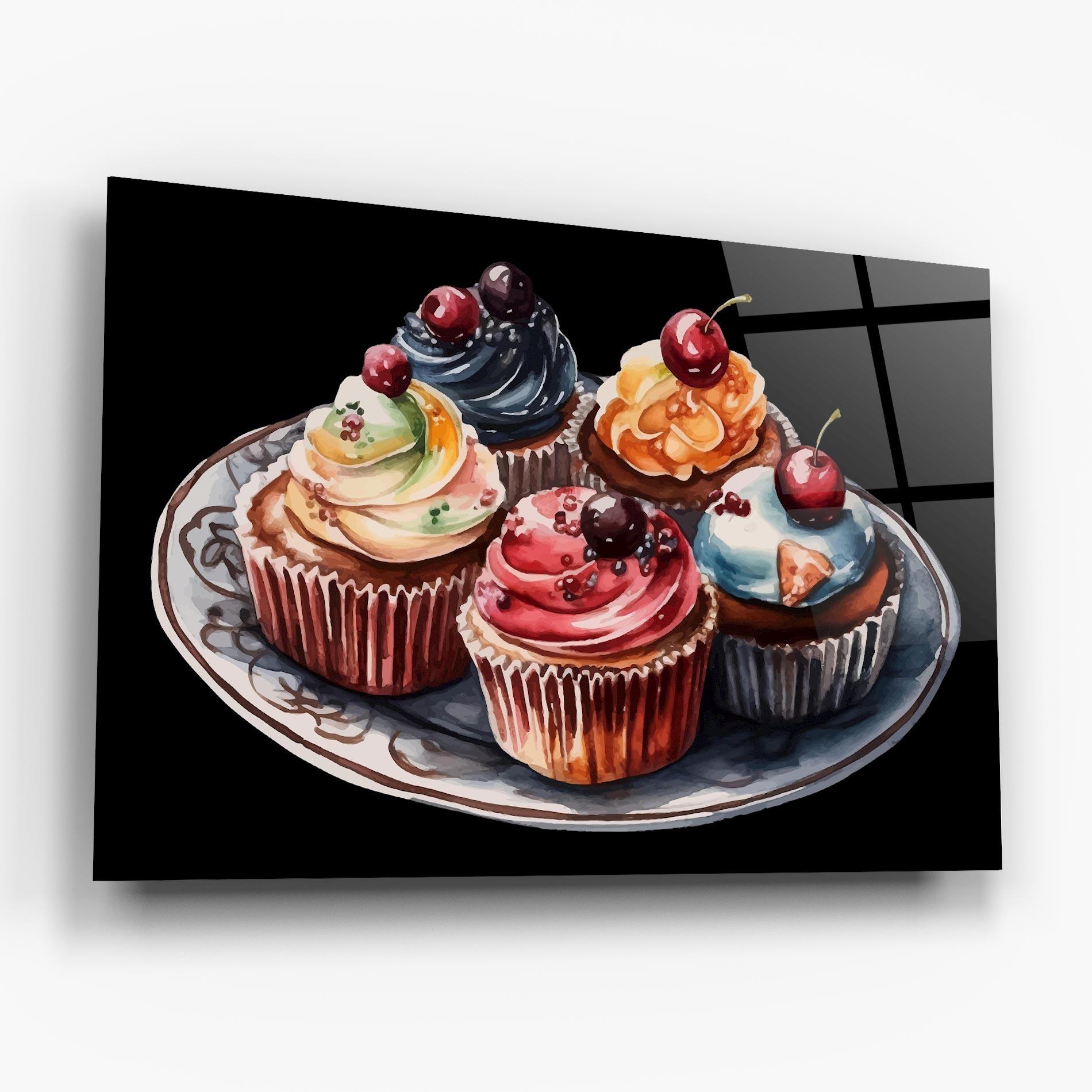 Tablou Sticla Colorful Muffins mockup 6