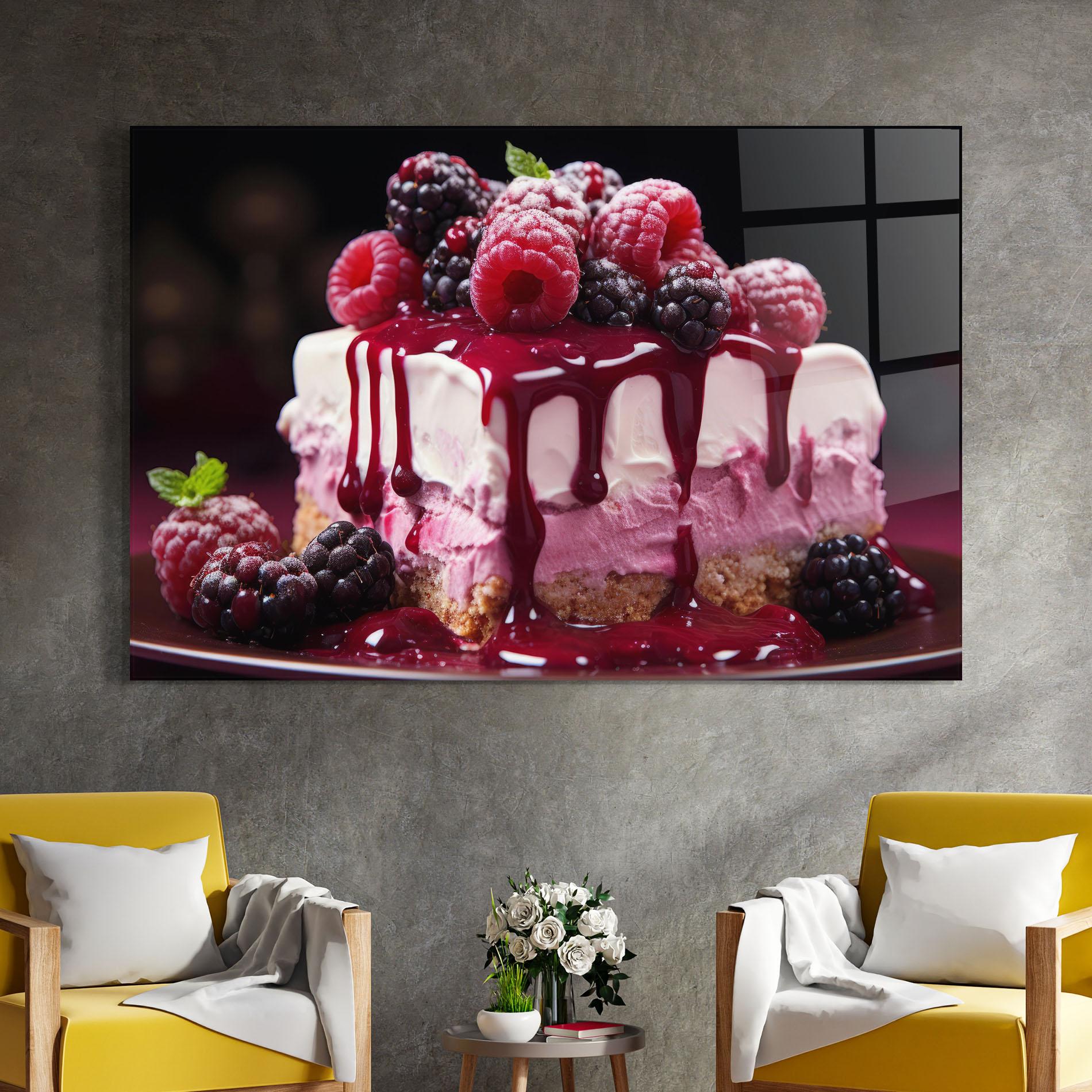 Tablou Sticla Berries Cream mockup 4