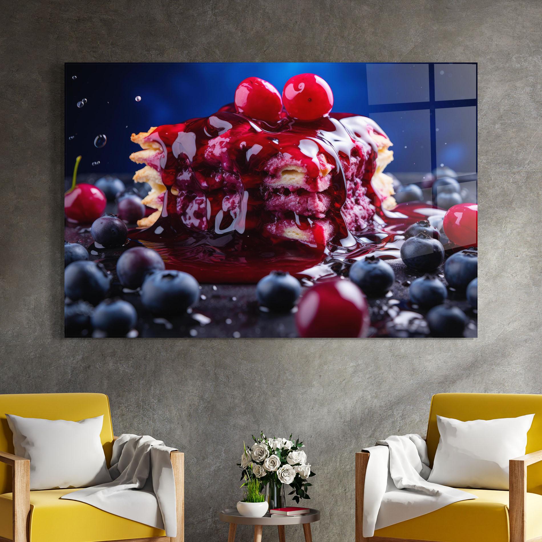 Tablou Sticla Blueberry Syrup mockup 4