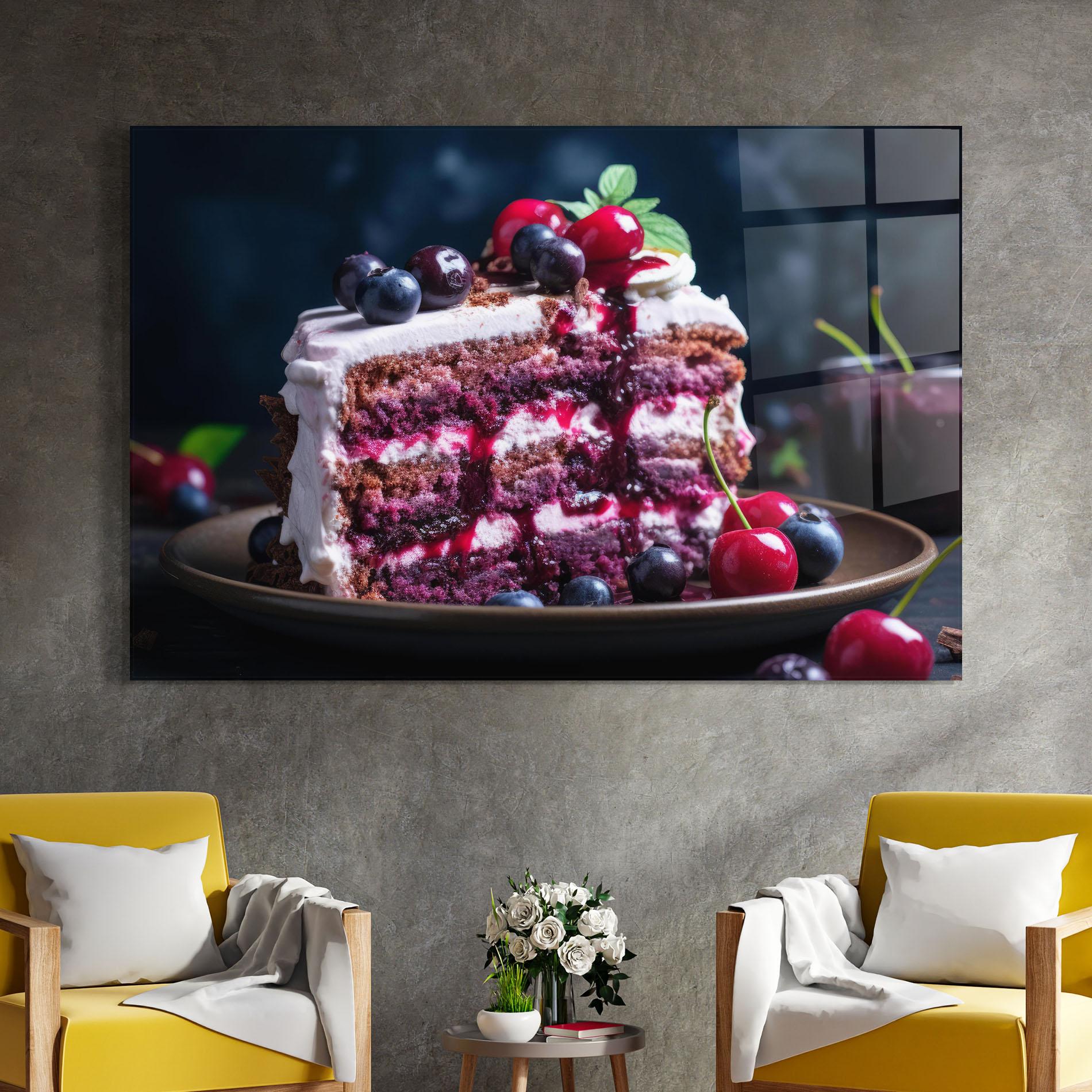 Tablou Sticla Cherries Cream mockup 4