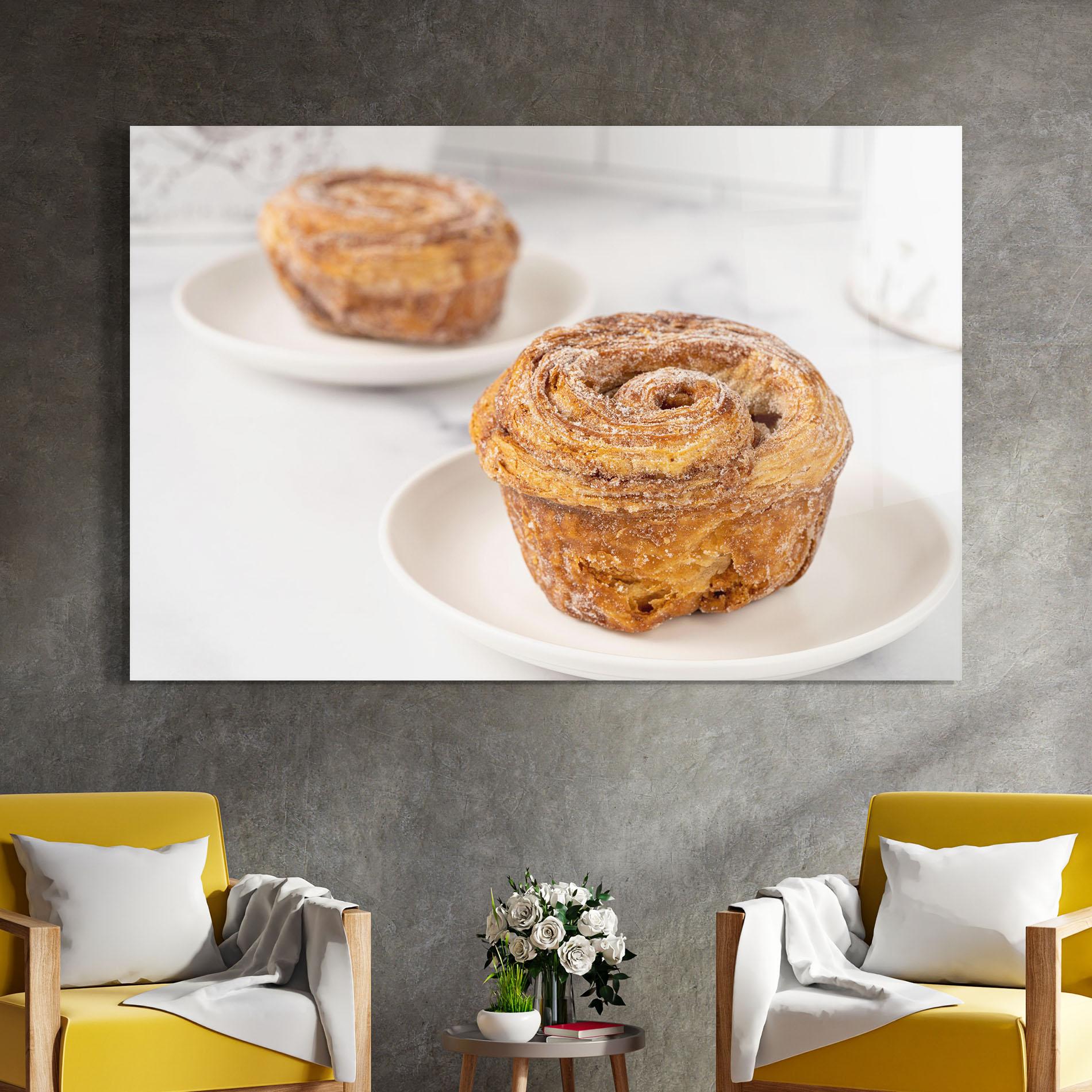 Tablou Sticla Cinnamon Roll mockup 4