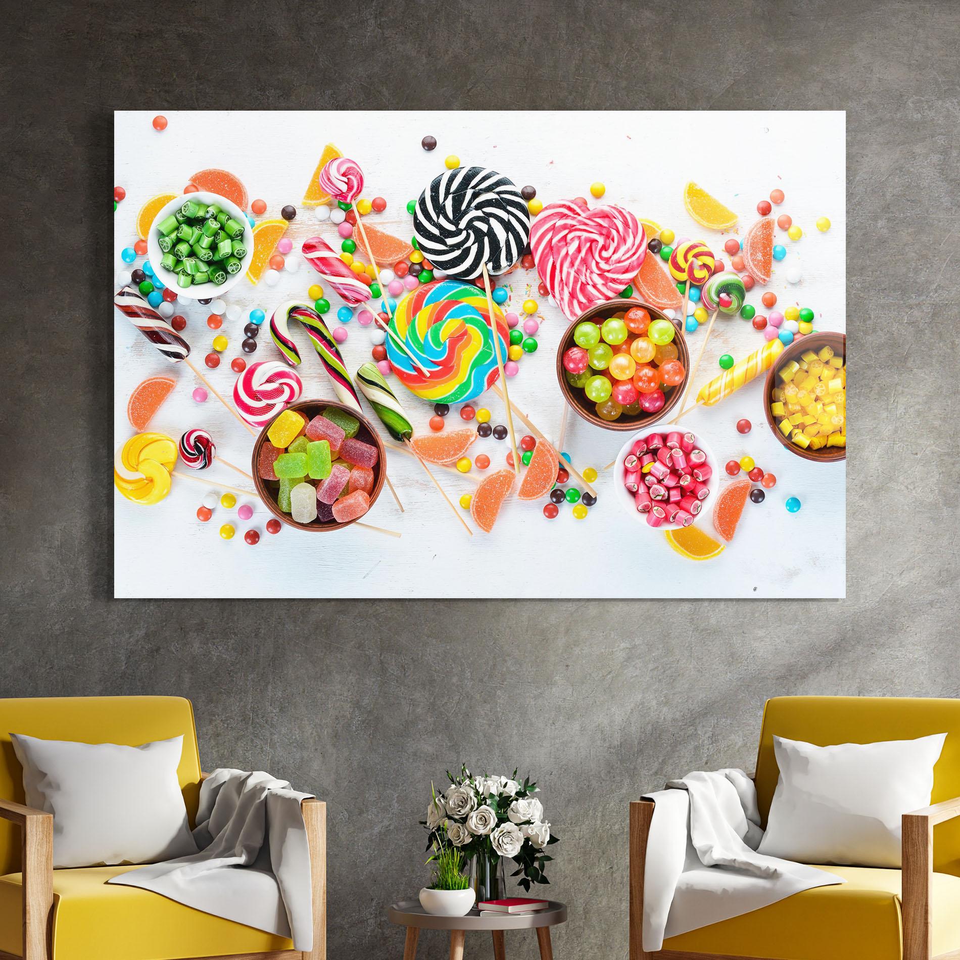 Tablou Sticla Colorful Candies Jelly mockup 4