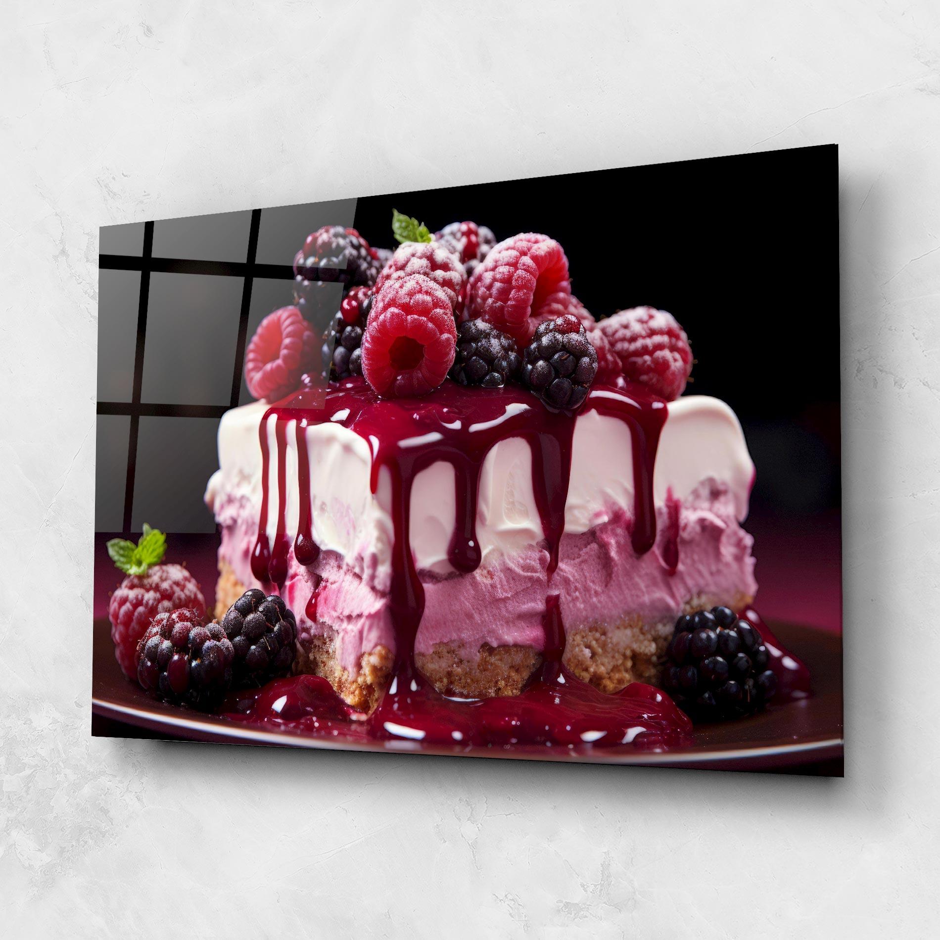 Tablou Sticla Berries Cream mockup 1