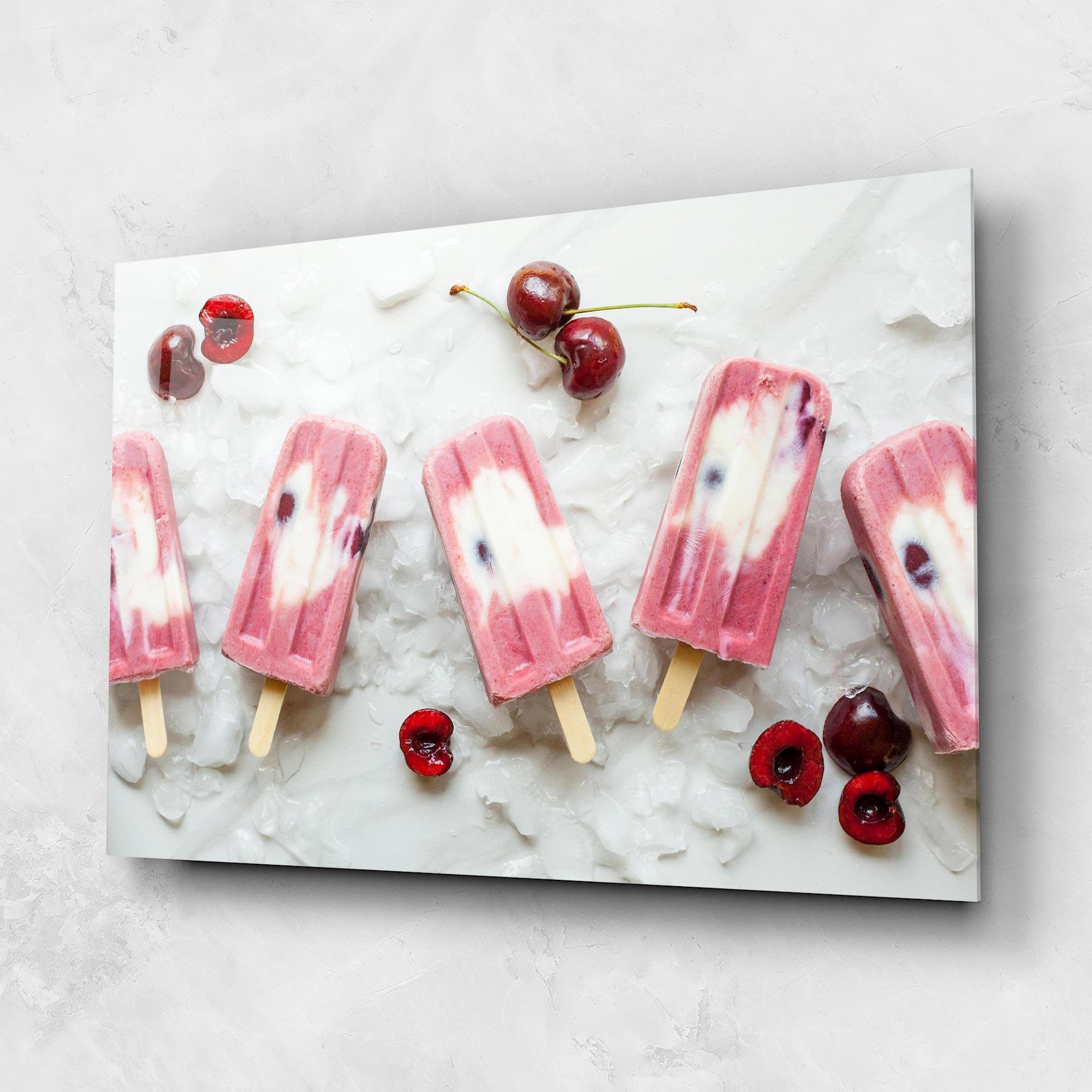 Tablou Sticla Cherry Ice Cream mockup 1