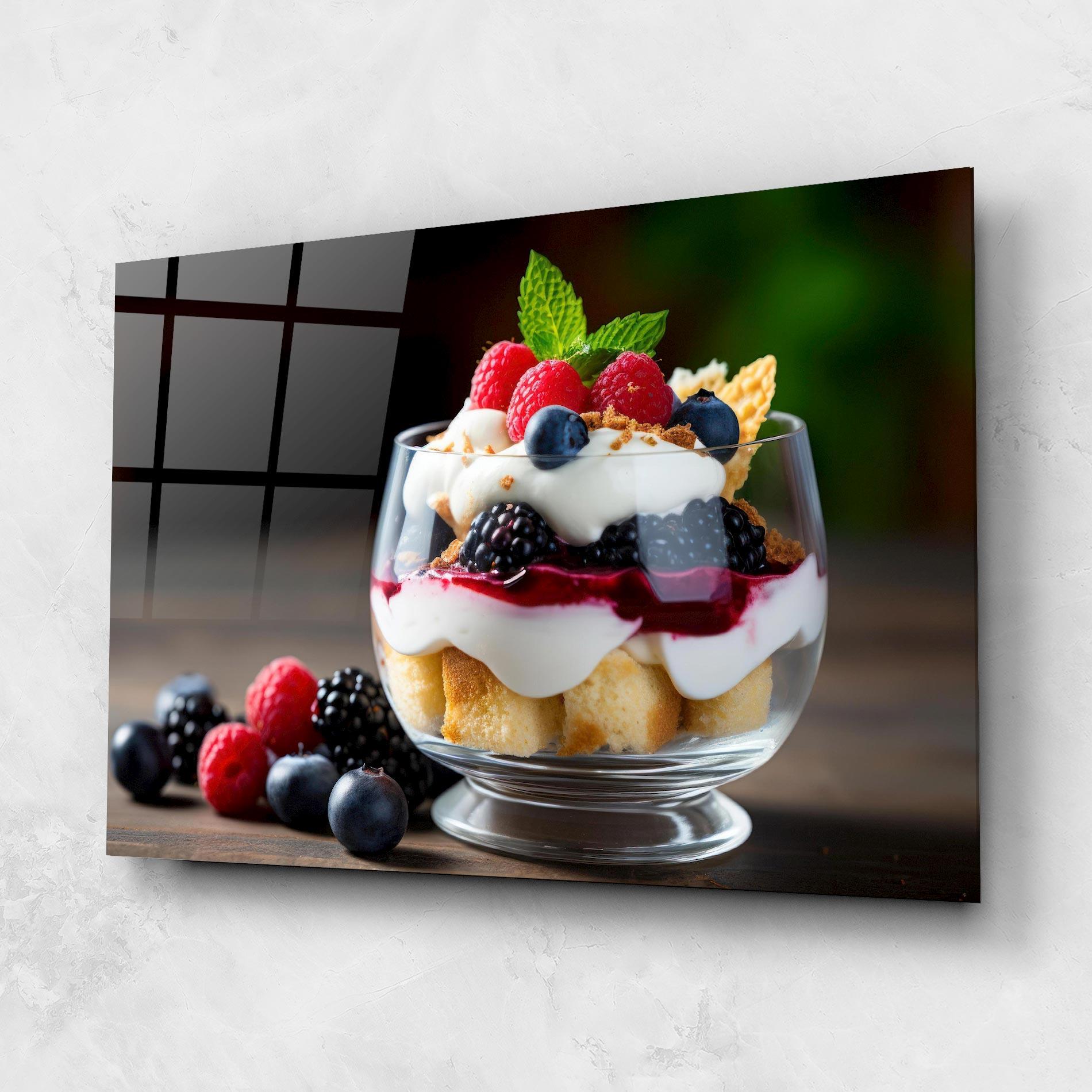 Tablou Sticla Cup Sweet Dessert mockup 1