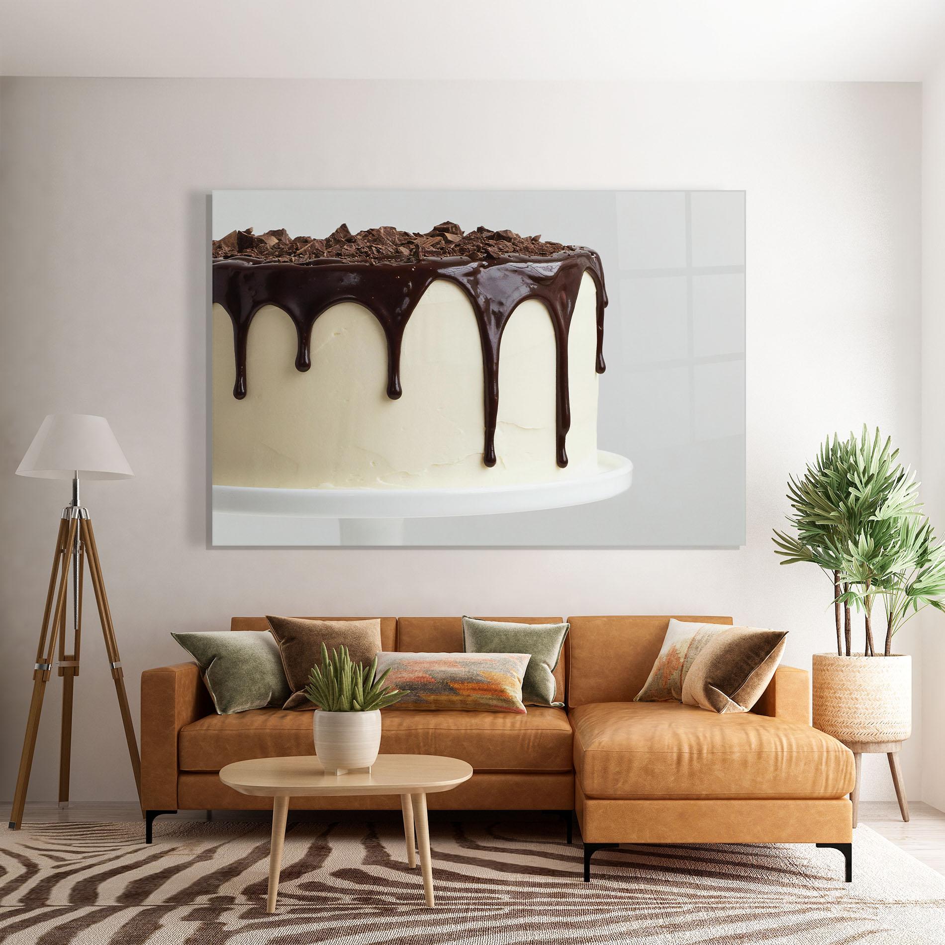 Tablou Sticla Chocolate Cake mockup 7