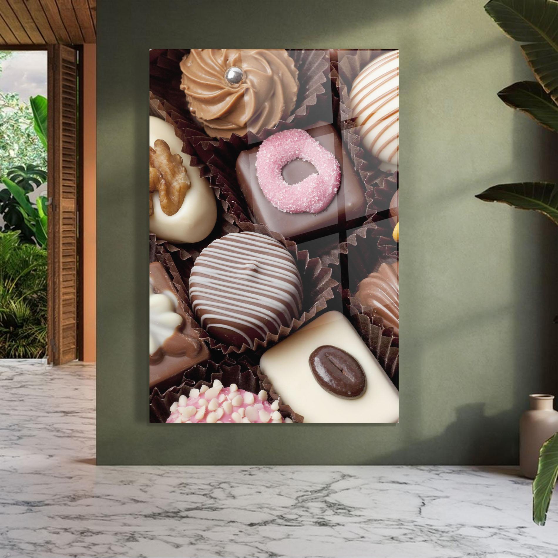 Tablou Sticla Chocolate Bonbons mockup 7