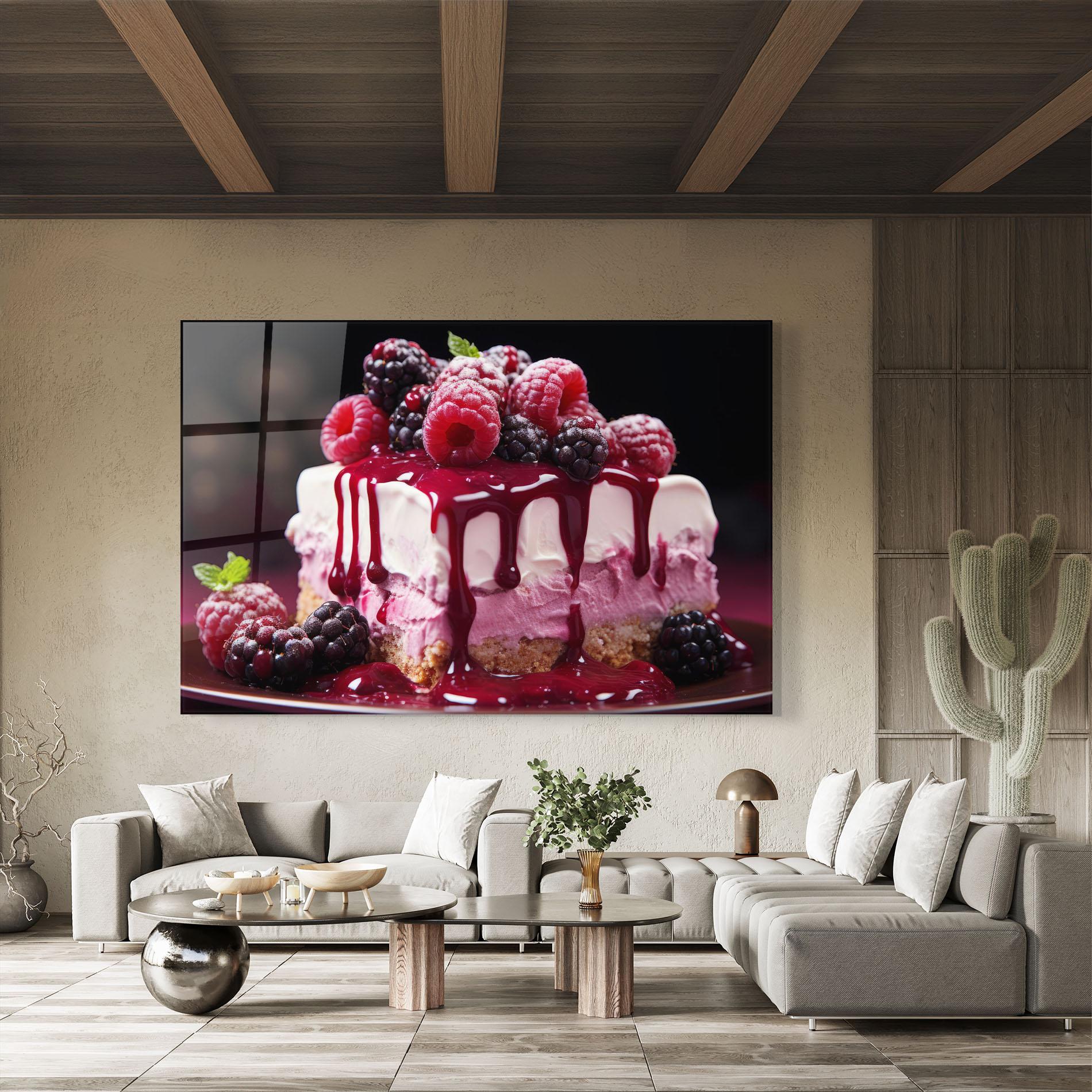 Tablou Sticla Berries Cream mockup 8