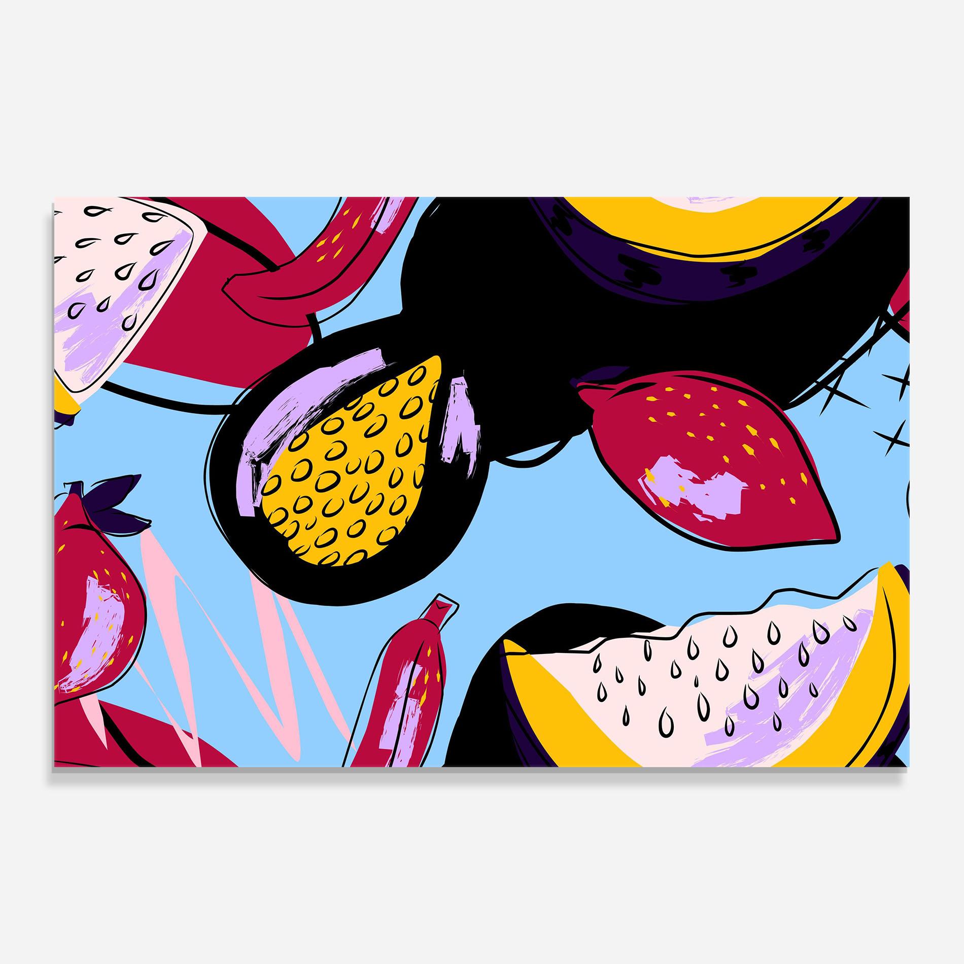 Tablou Sticla Colorful Fruits mockup 0