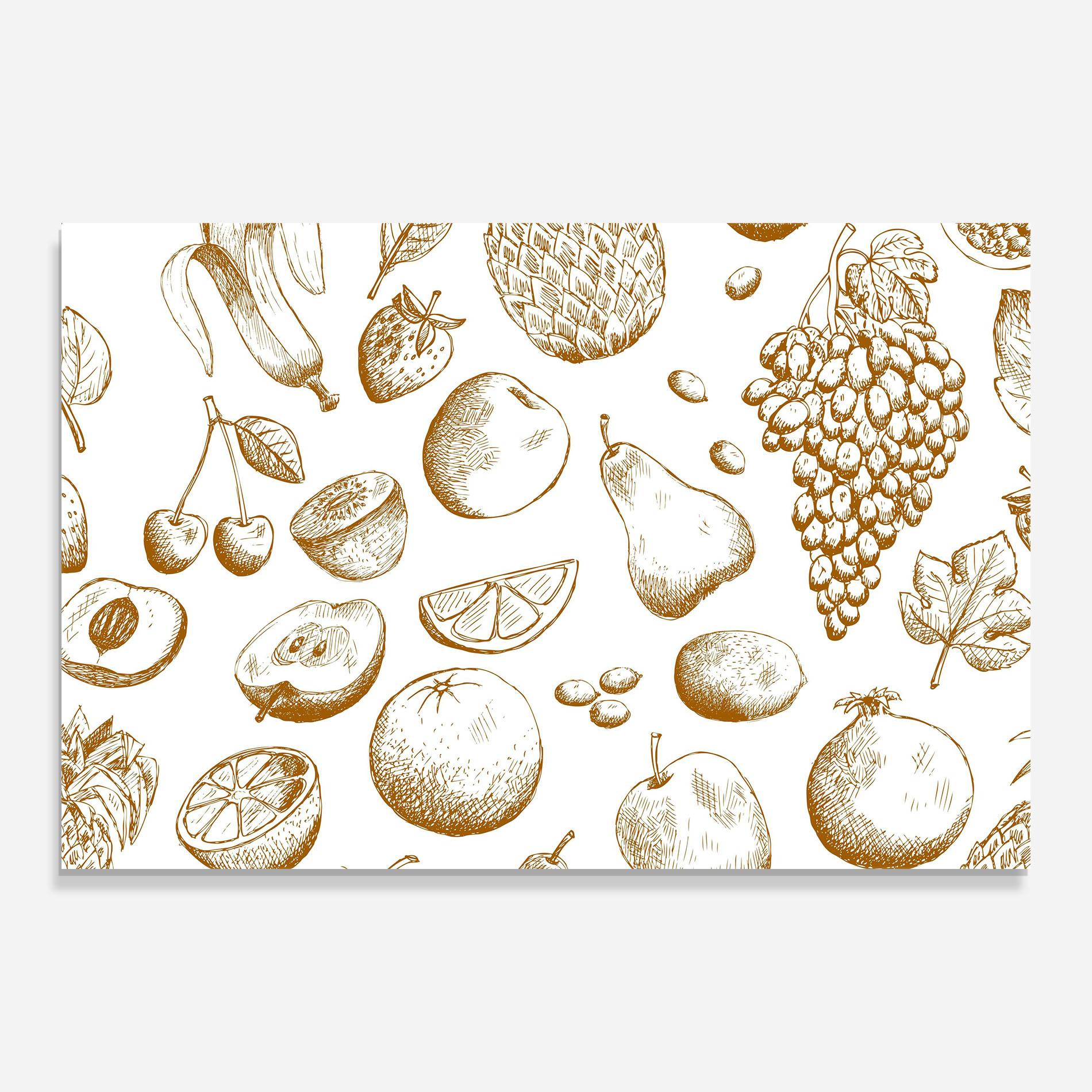 Tablou Sticla Floating Fruits mockup 0