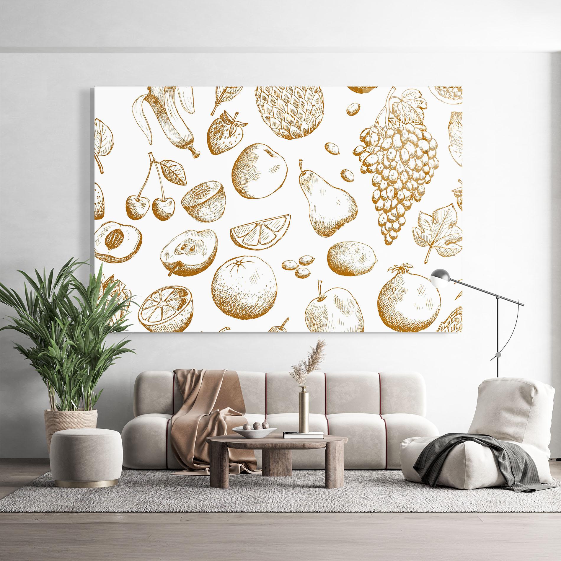 Tablou Sticla Floating Fruits mockup 9