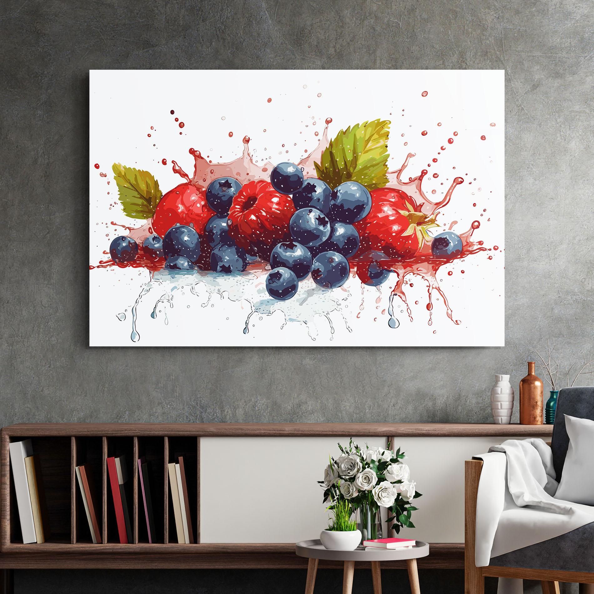 Tablou Sticla Berries Art mockup 2