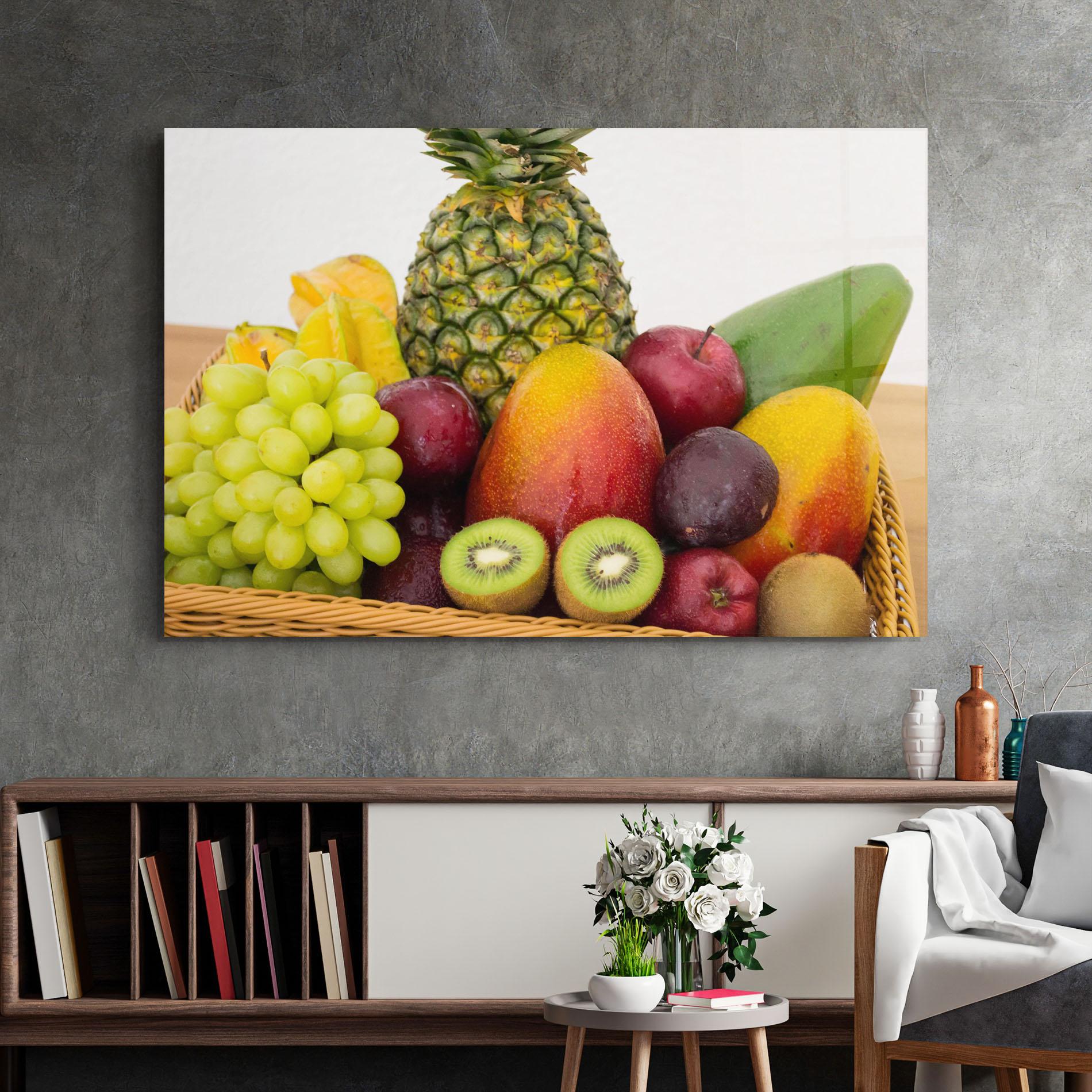 Tablou Sticla Fruit Basket mockup 2