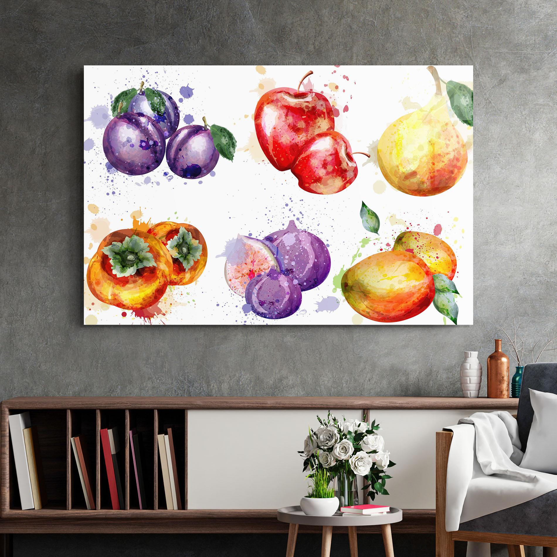 Tablou Sticla Fruits Art mockup 2