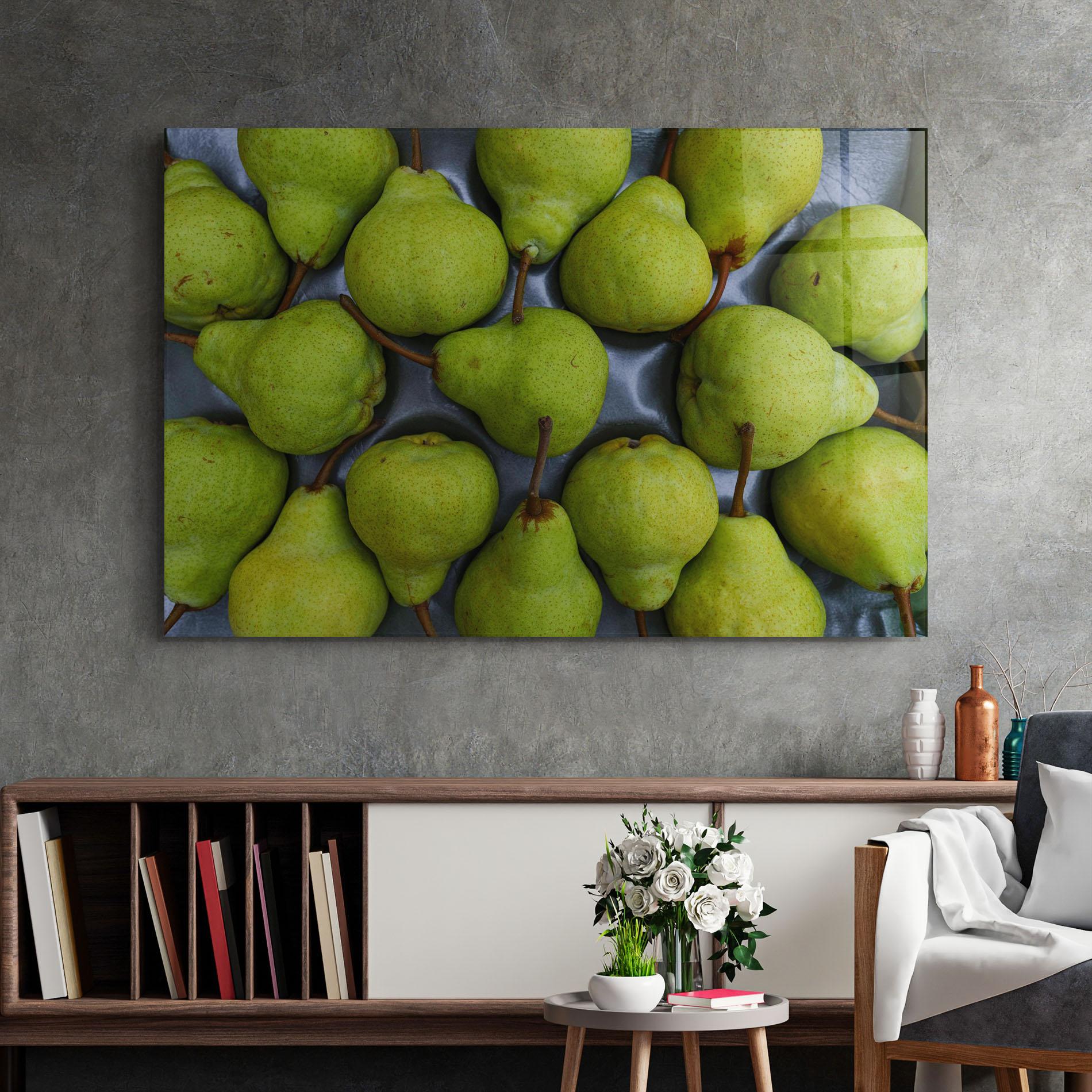 Tablou Sticla Green Pear mockup 2