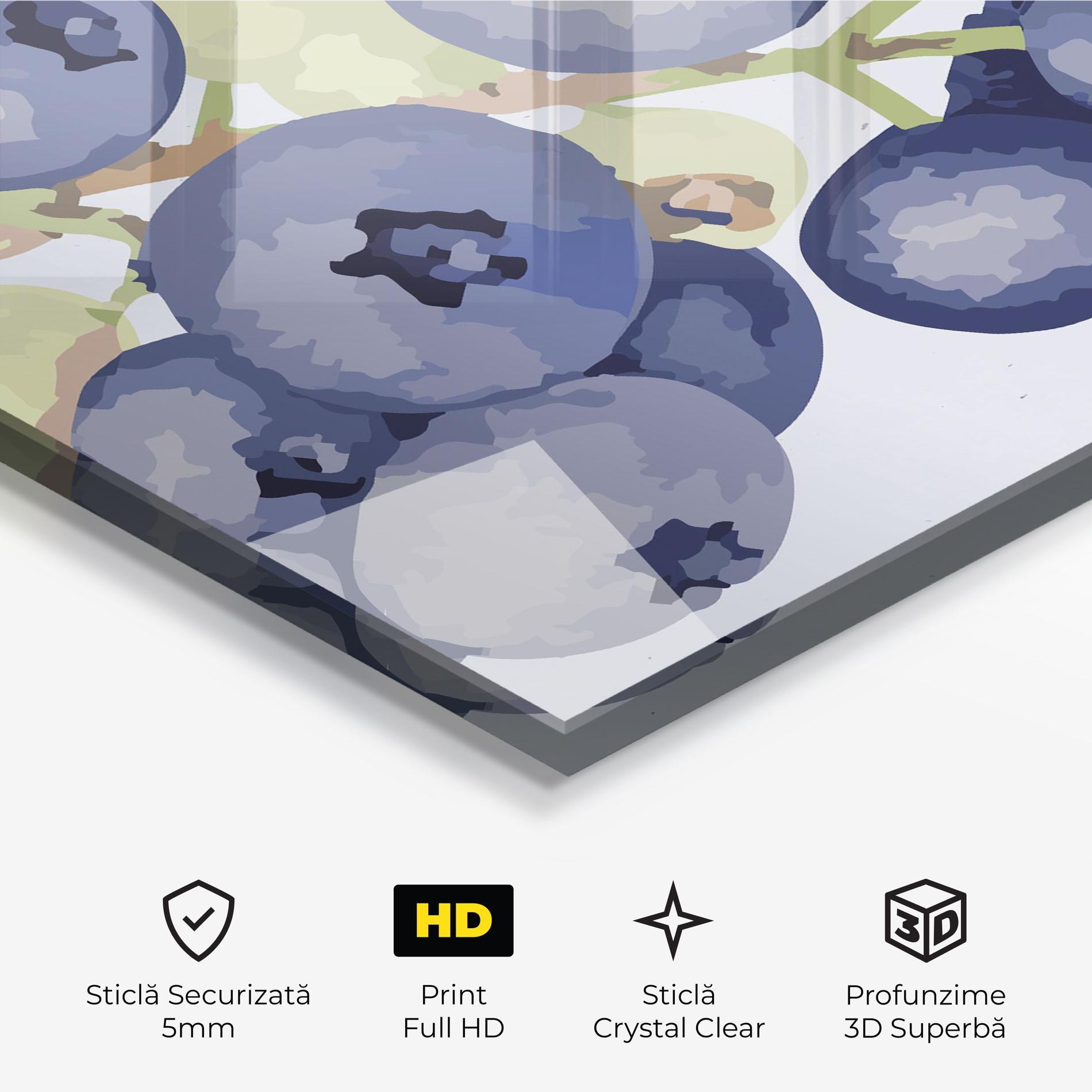 Tablou Sticla Blueberries Art mockup 3