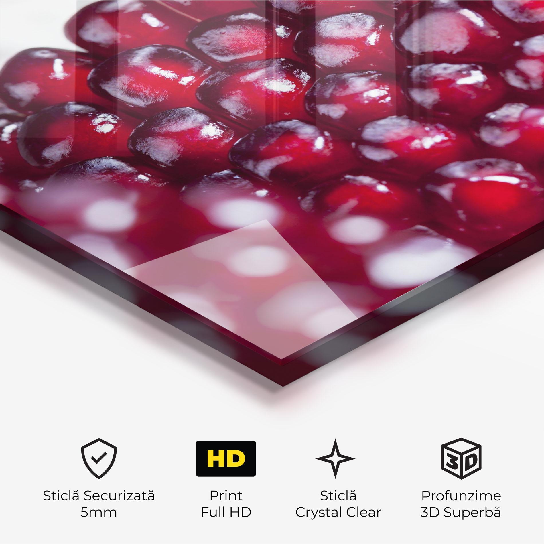 Tablou Sticla Close Up Pomegranate mockup 3