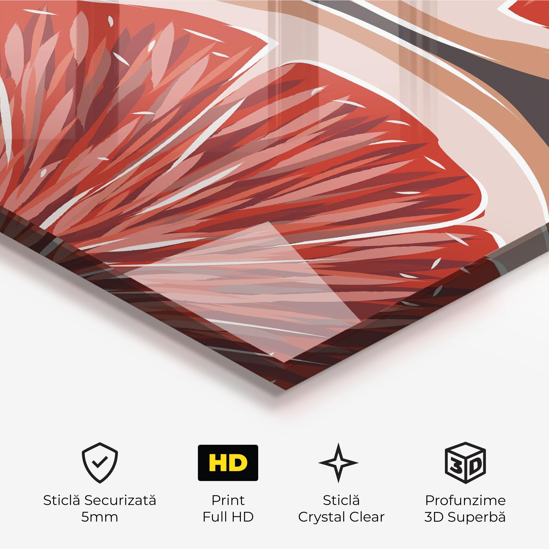 Tablou Sticla Grapefruit Close Up mockup 3