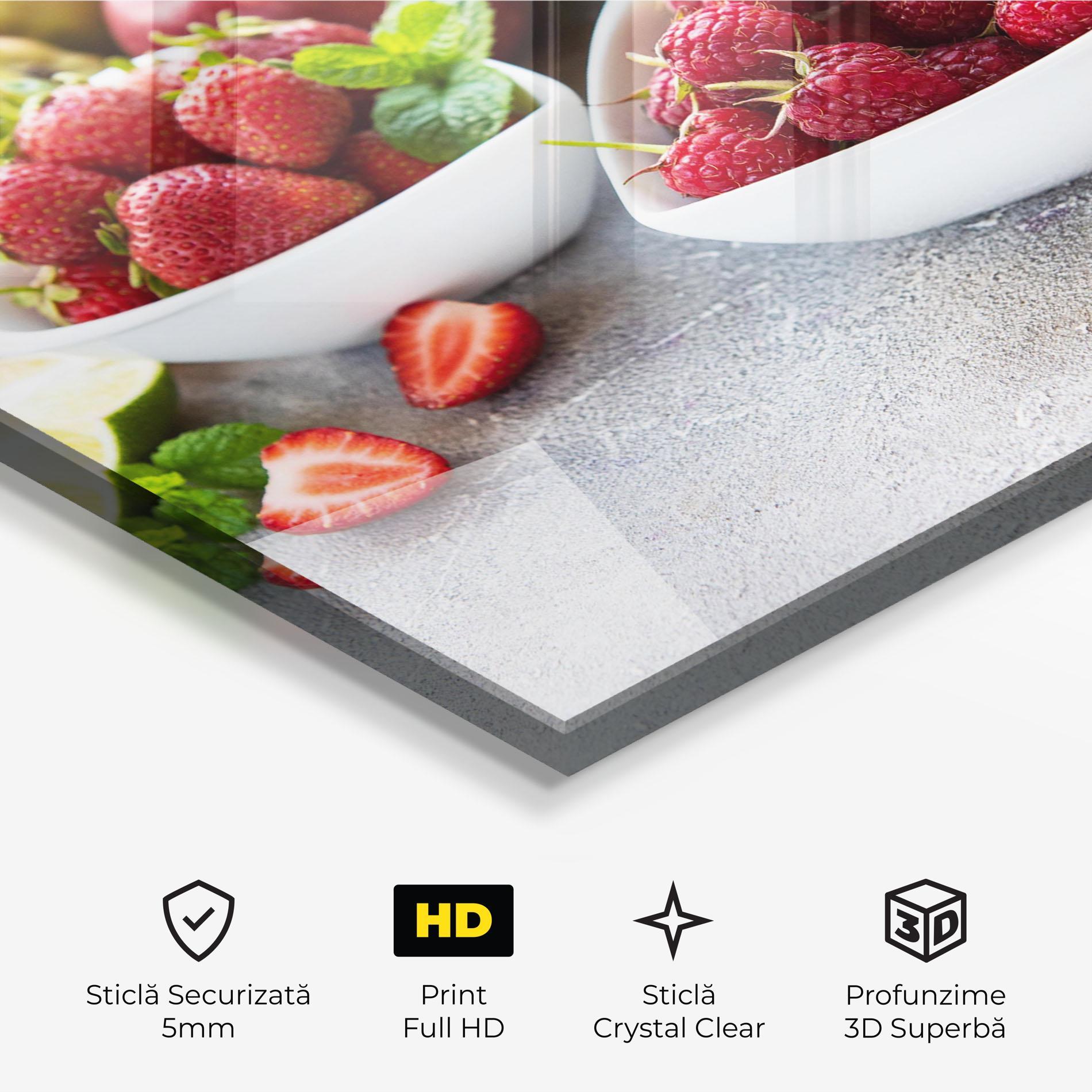 Tablou Sticla Heart Fresh Fruits mockup 3