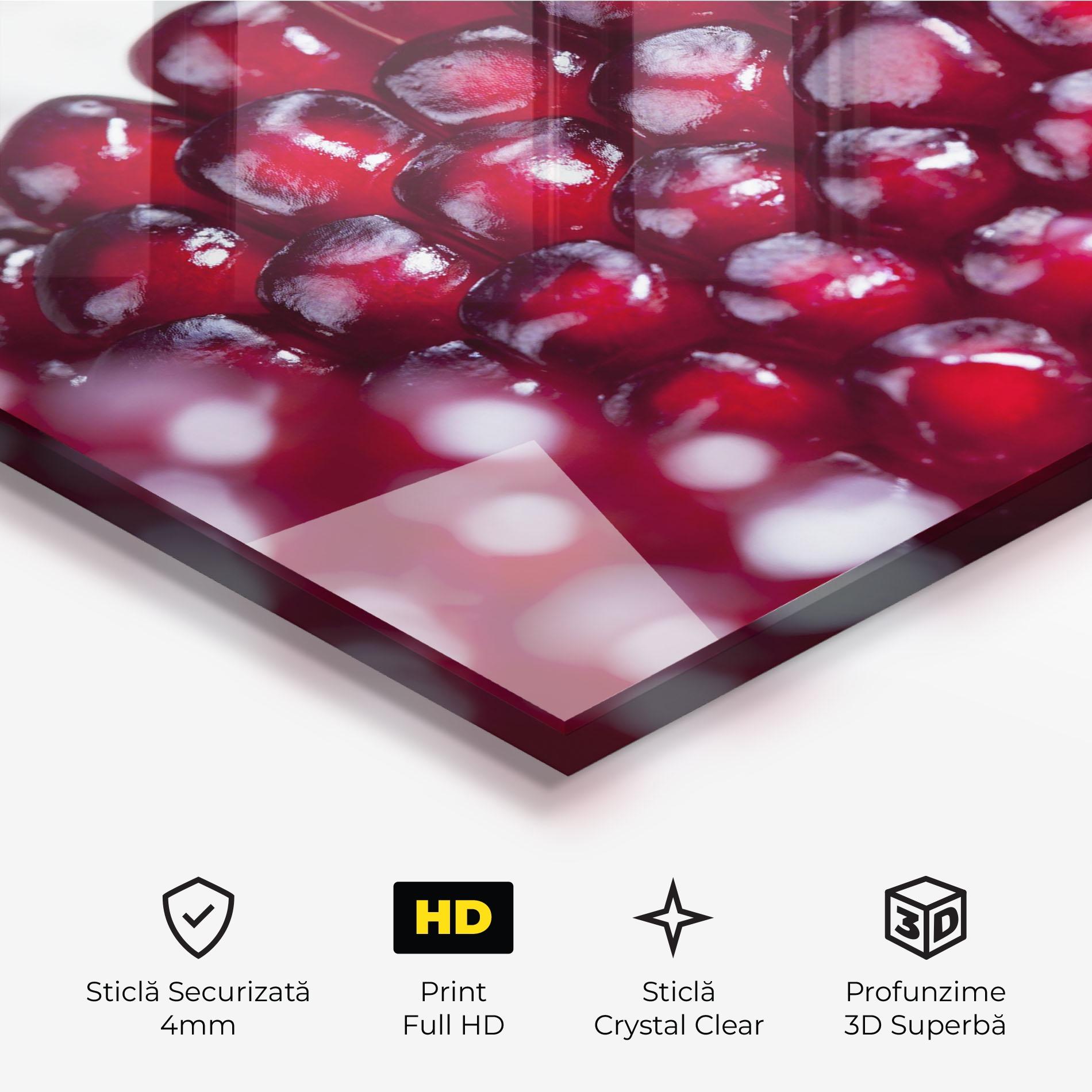 Tablou Sticla Close Up Pomegranate mockup 3