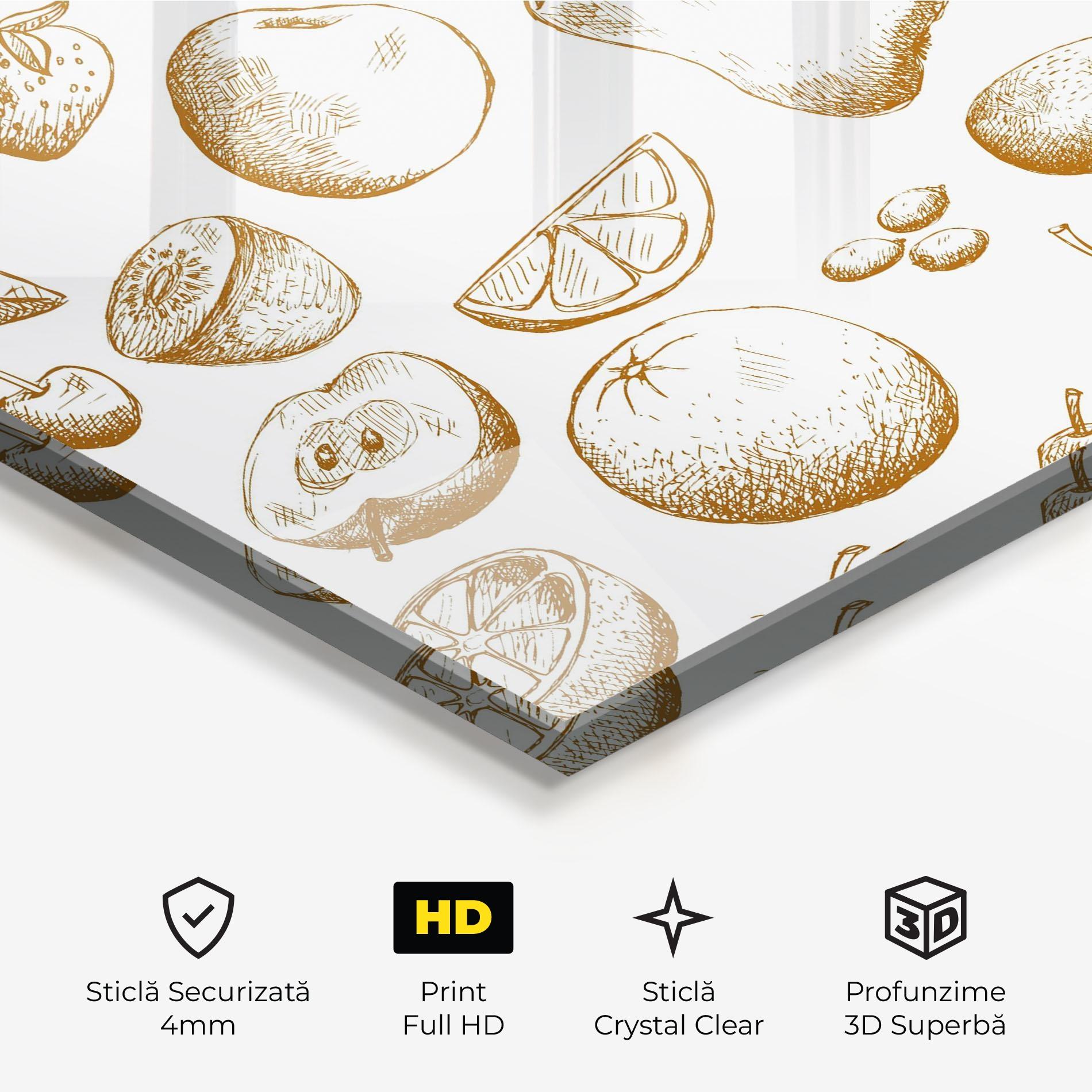 Tablou Sticla Floating Fruits mockup 3