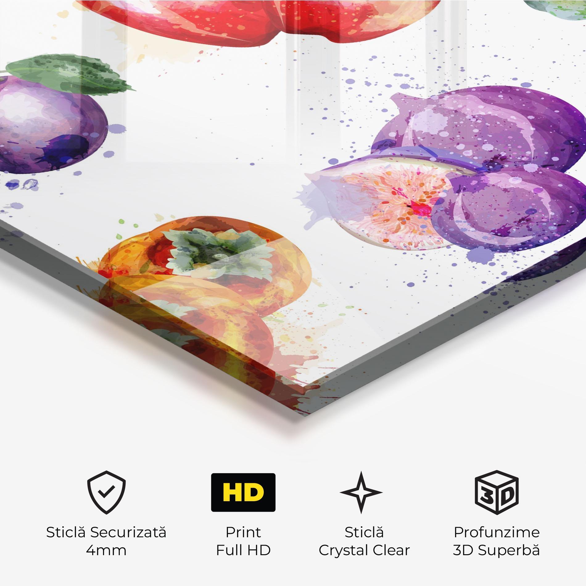 Tablou Sticla Fruits Art mockup 3