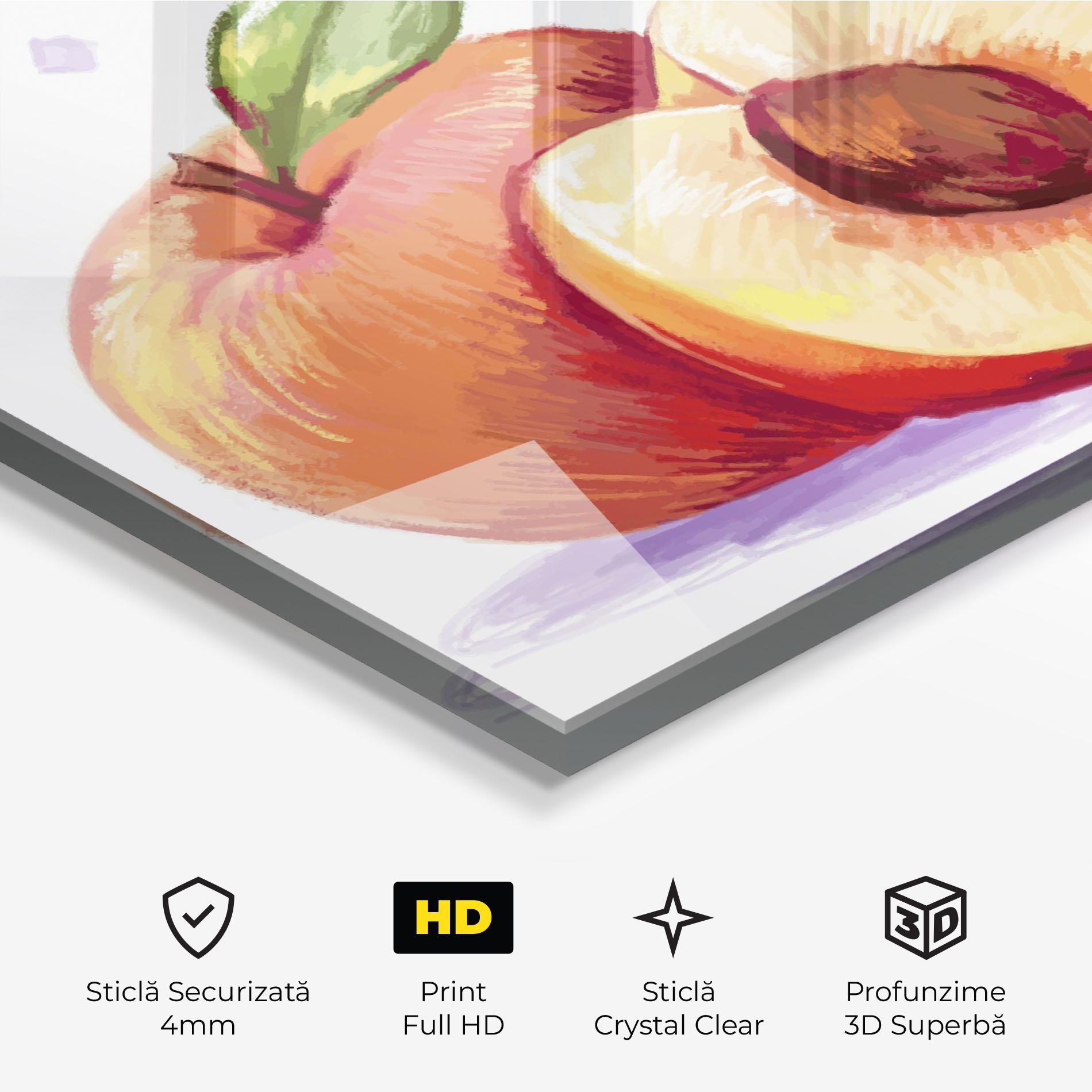 Tablou Sticla Hand Drawn Fruit mockup 3