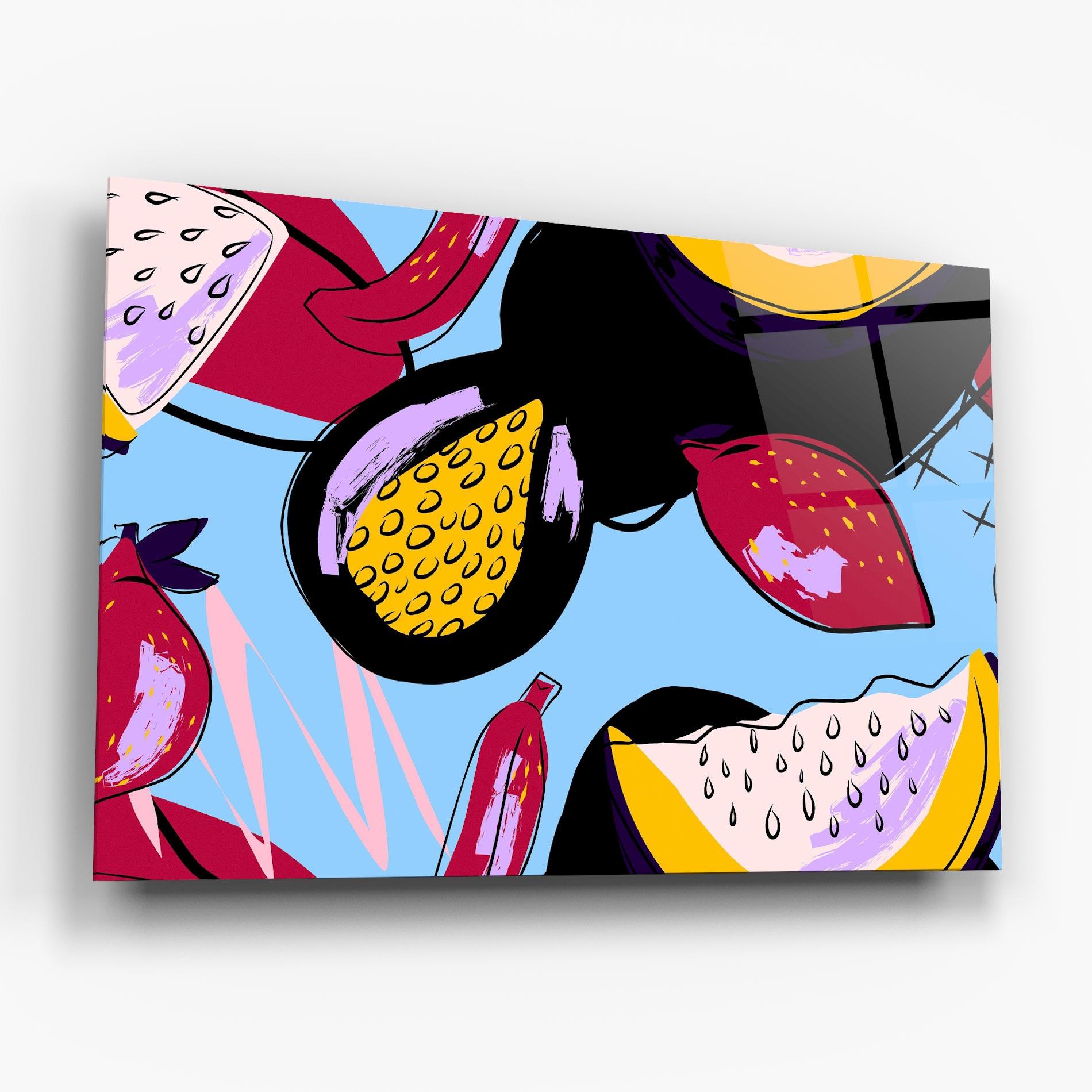 Tablou Sticla Colorful Fruits mockup 6