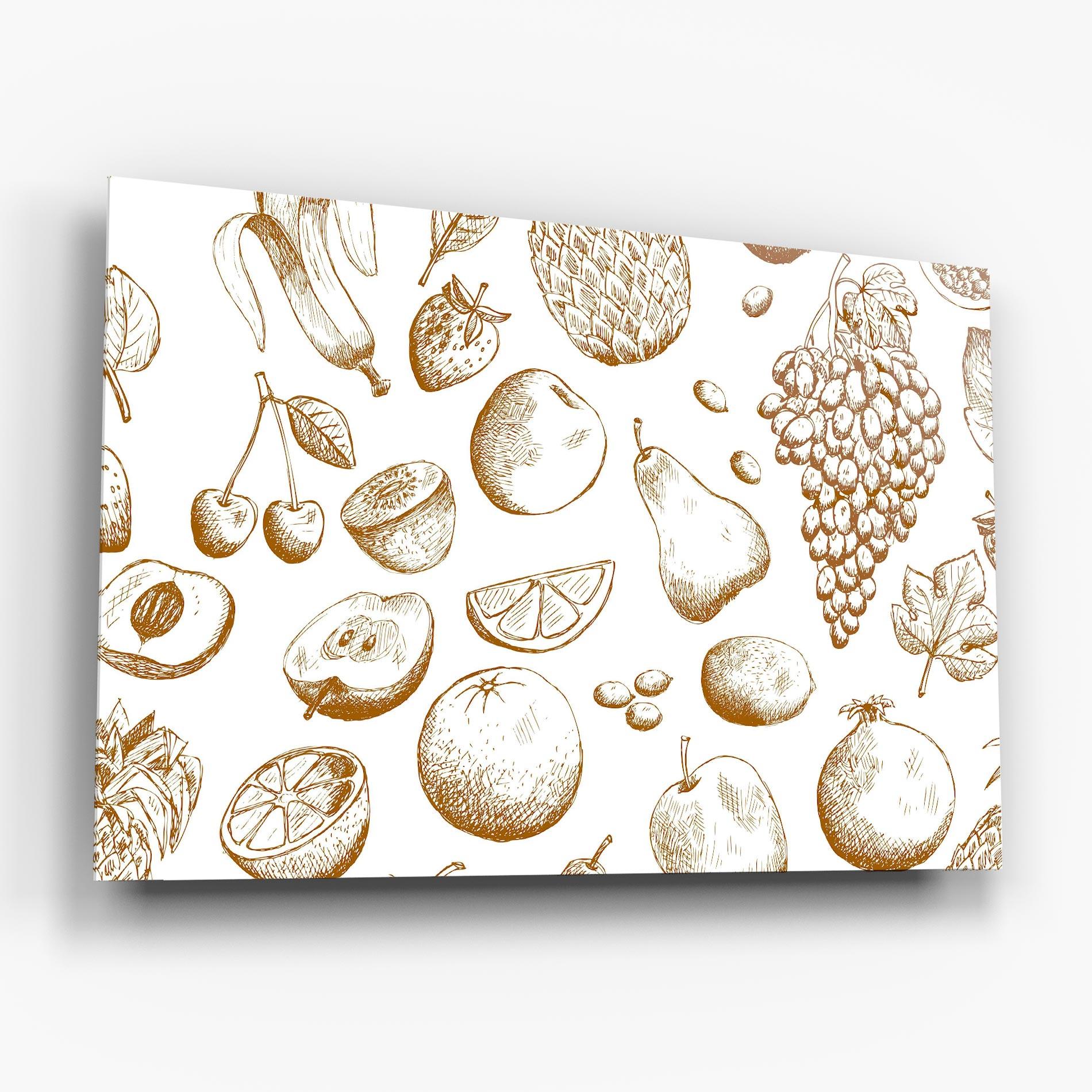 Tablou Sticla Floating Fruits mockup 6