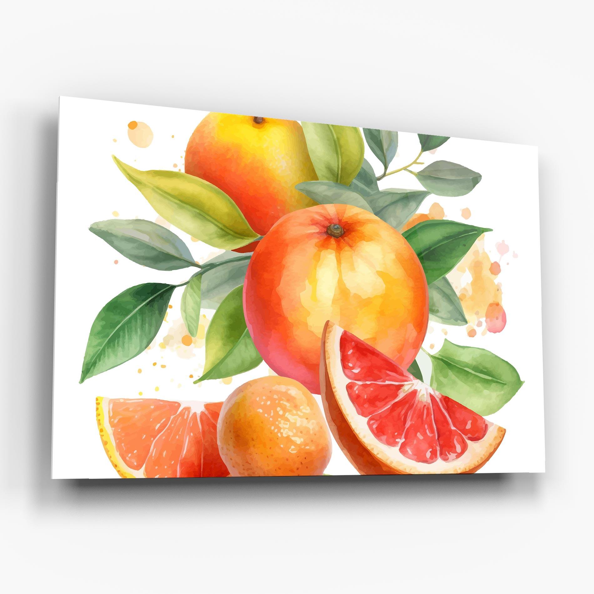 Tablou Sticla Grapefruit Art mockup 6