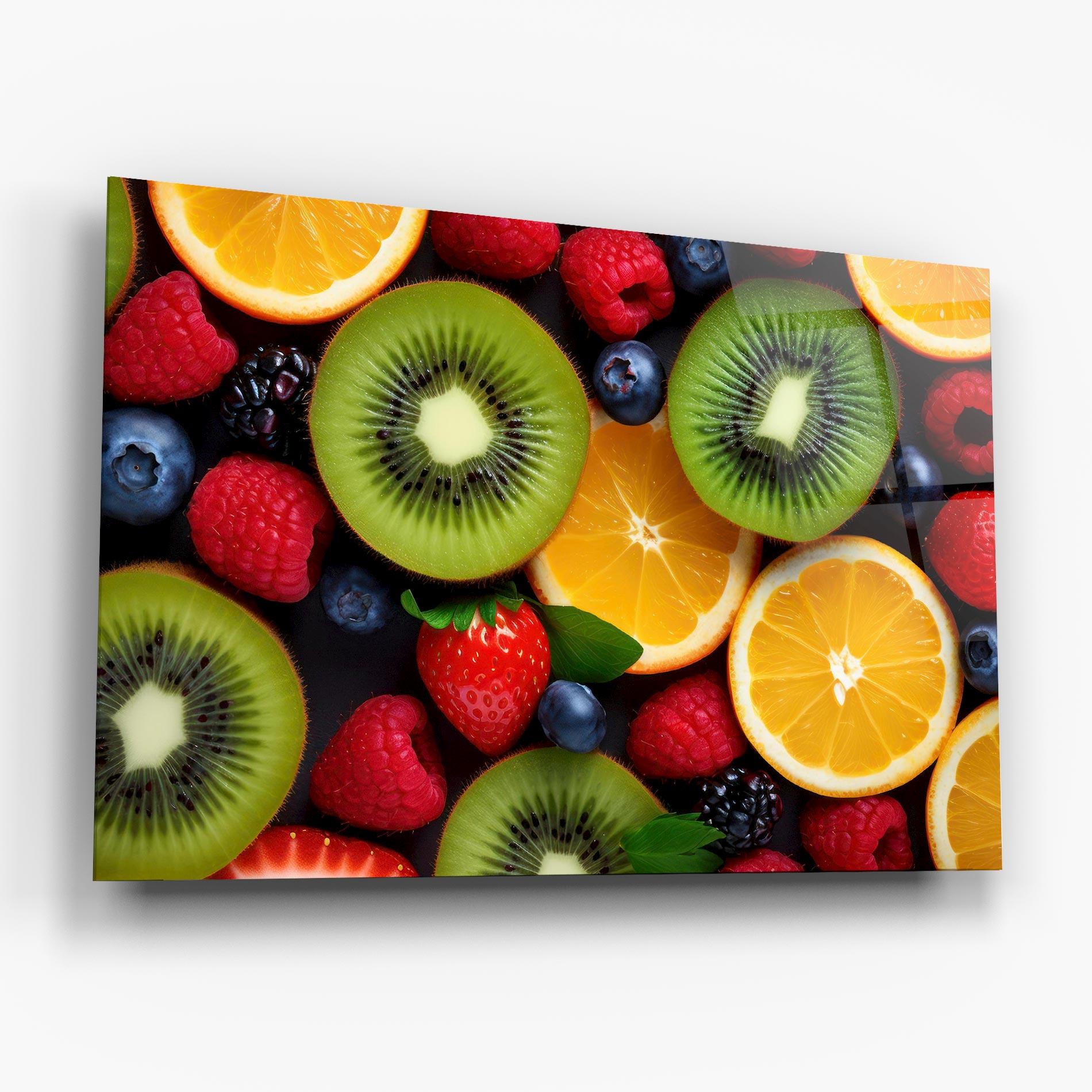 Tablou Sticla Kiwi Fruit Mix mockup 6