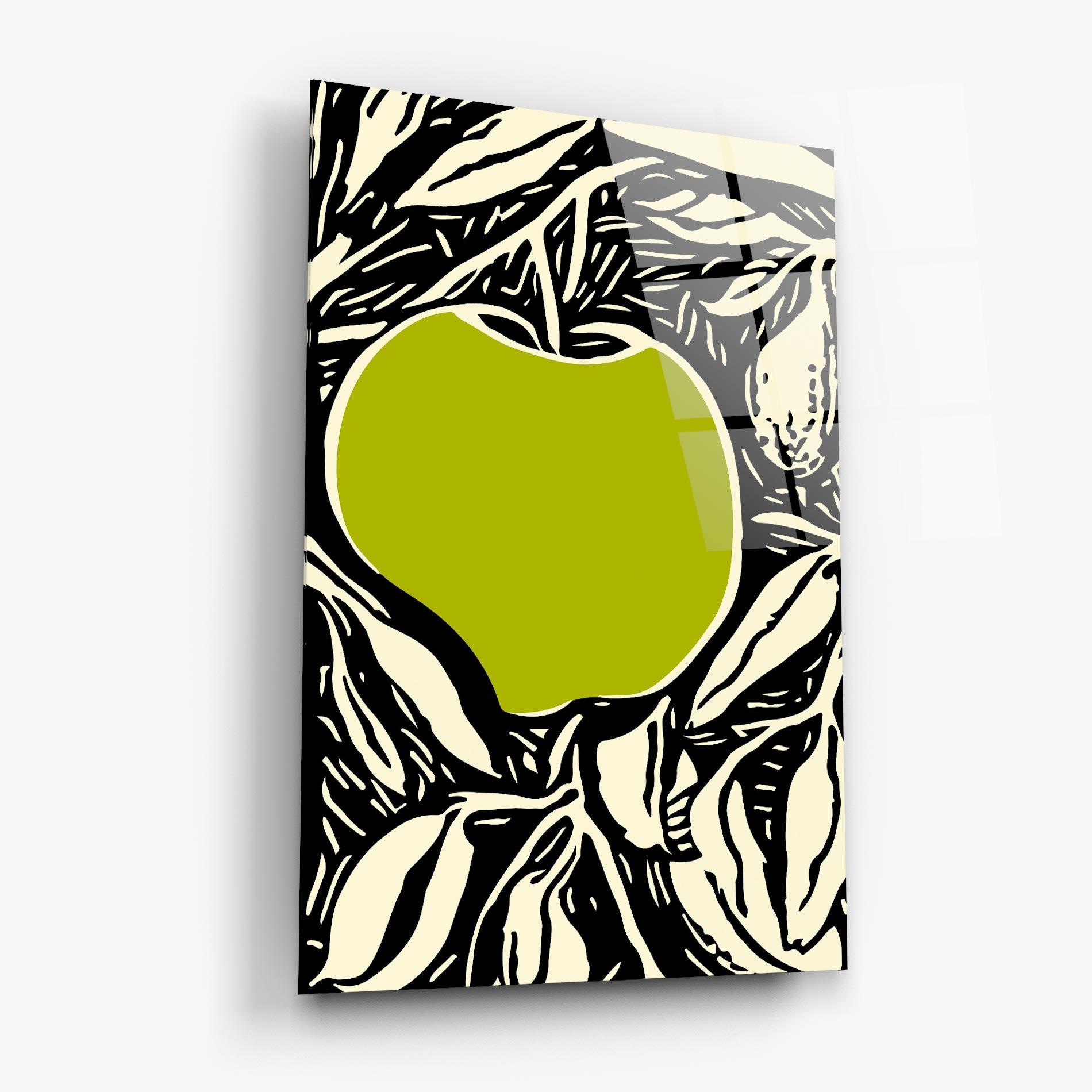 Tablou Sticla Green Apple mockup 6