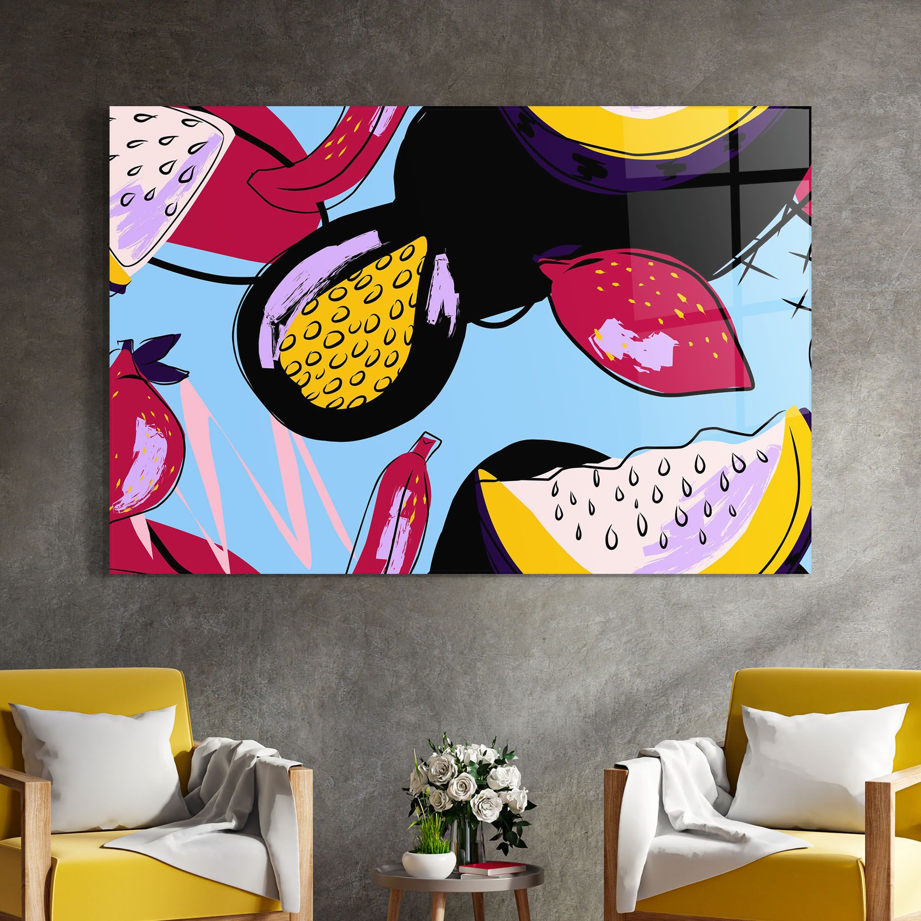 Colorful Fruits mockup 4