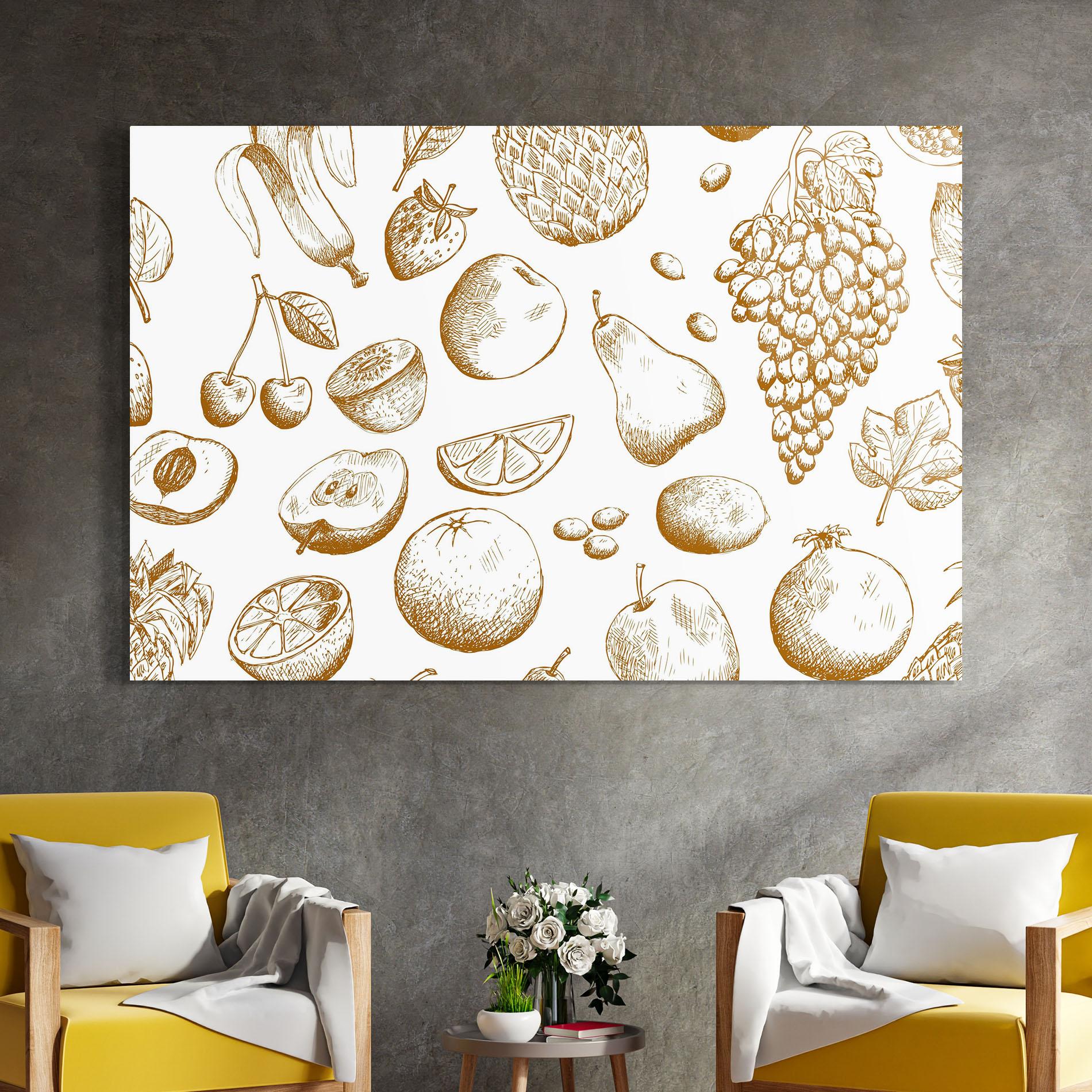 Tablou Sticla Floating Fruits mockup 4