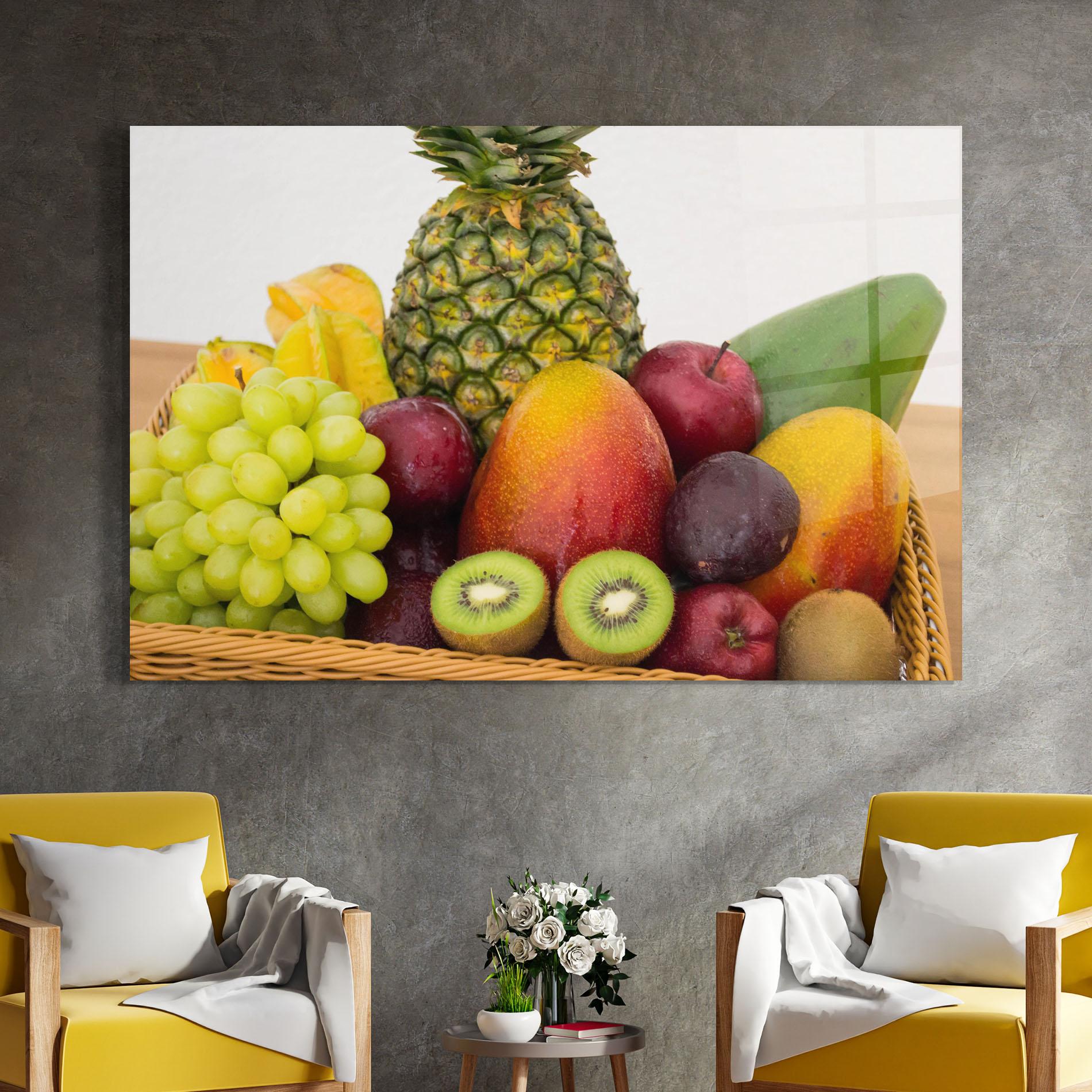 Tablou Sticla Fruit Basket mockup 4