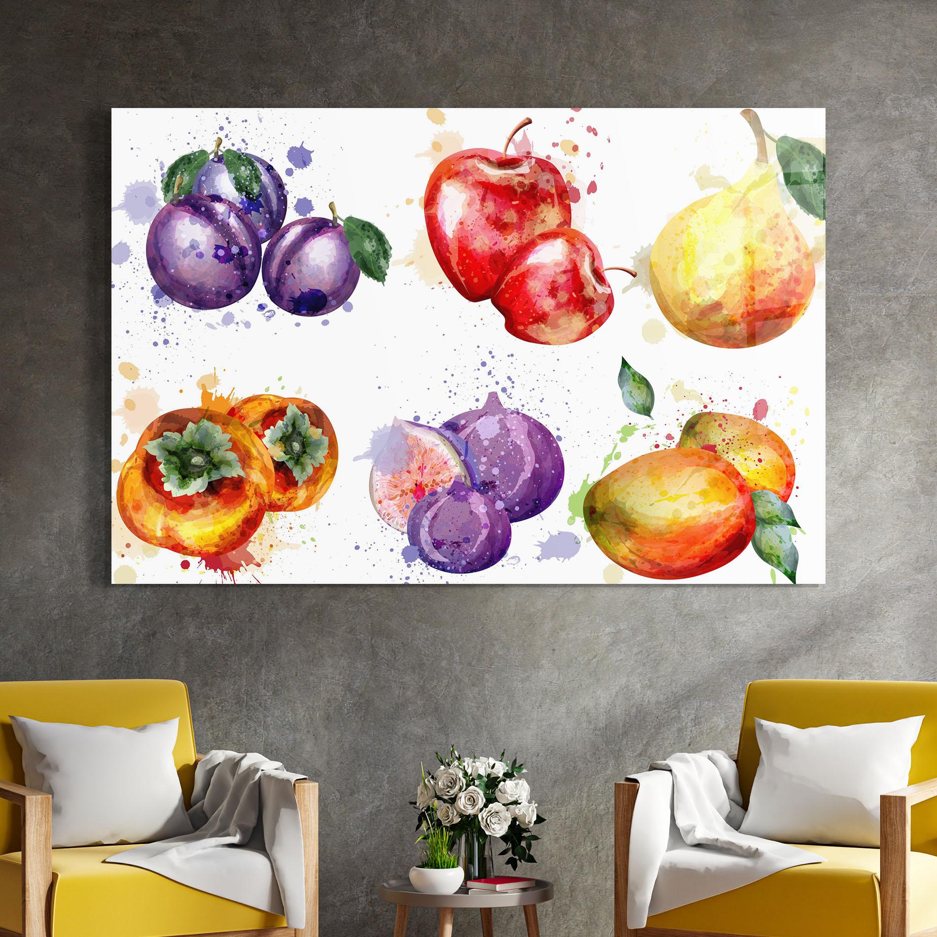 Tablou Sticla Fruits Art mockup 4