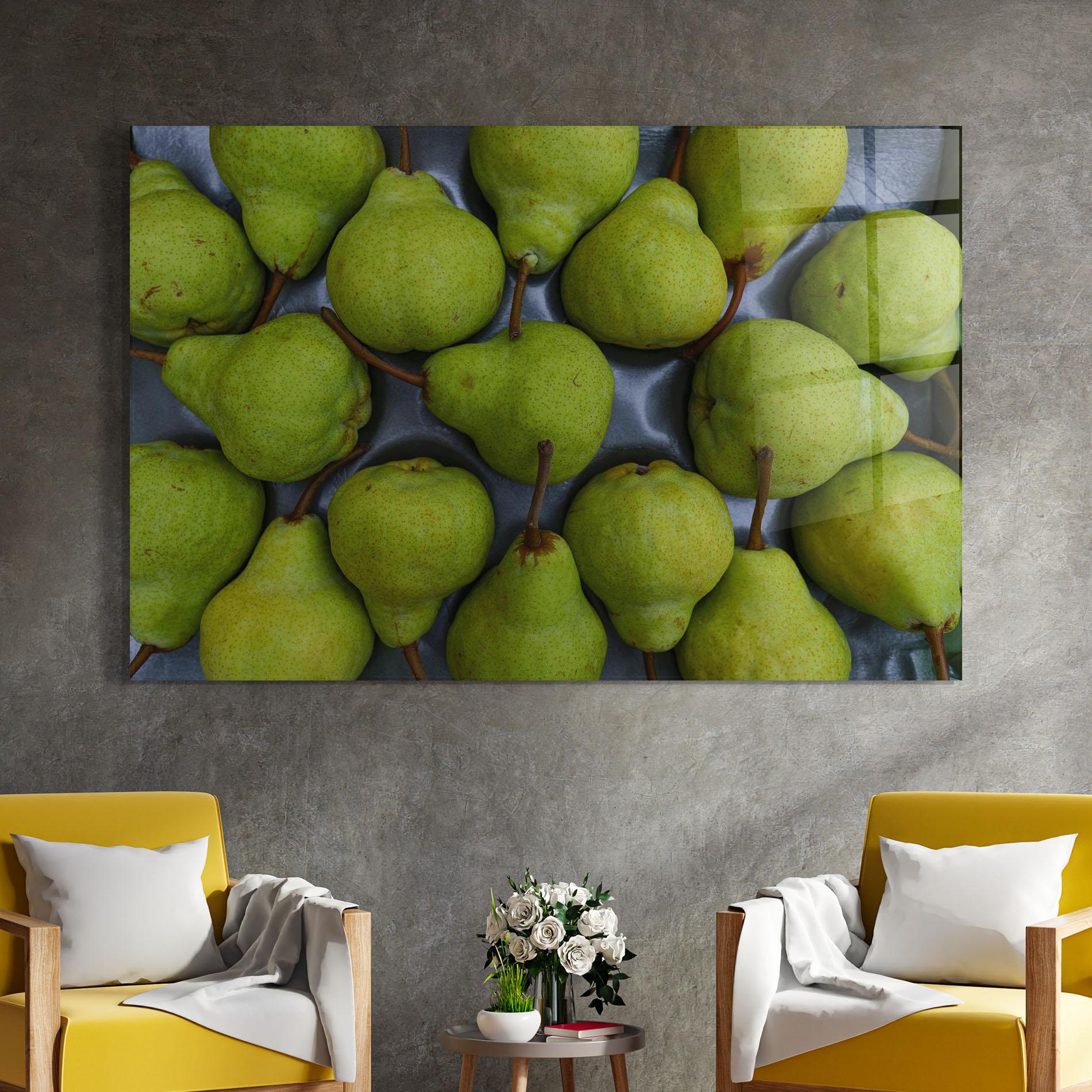 Tablou Sticla Green Pear mockup 4