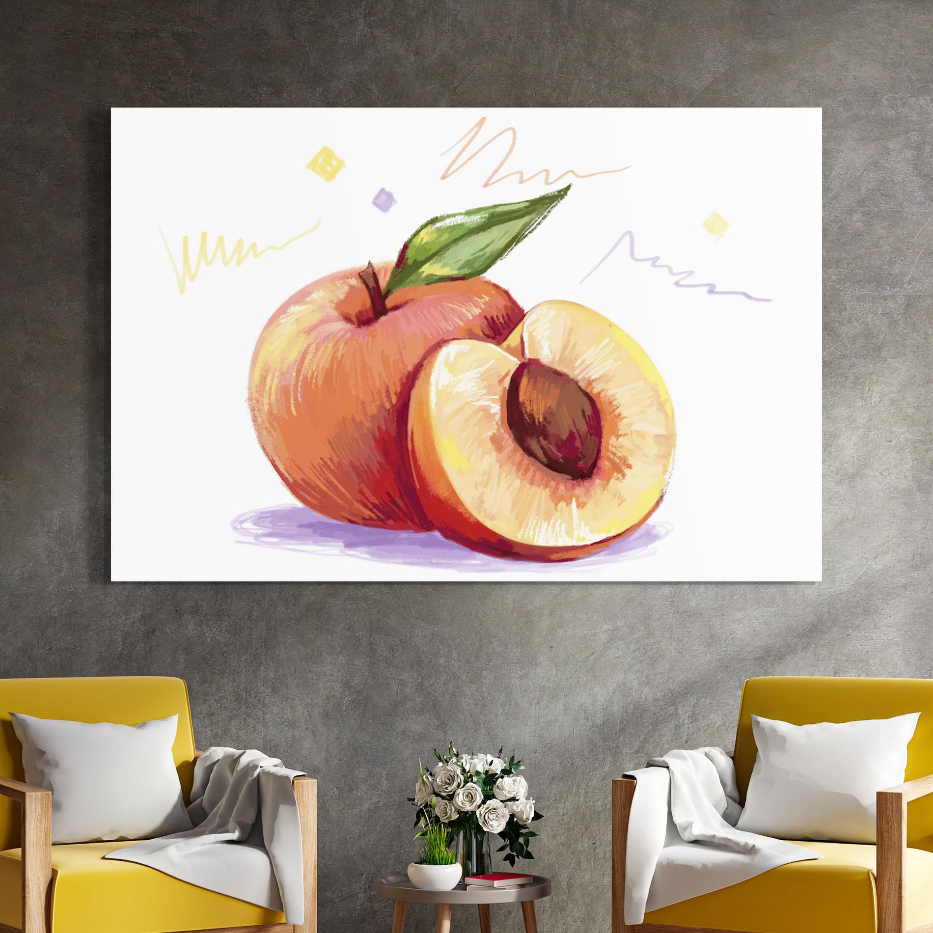 Tablou Sticla Hand Drawn Fruit mockup 4