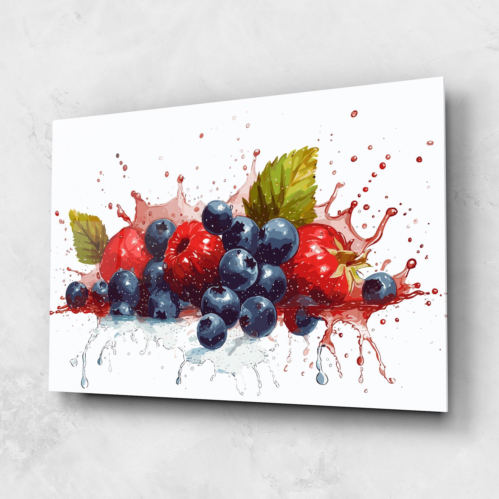 Tablou Sticla Berries Art mockup 1