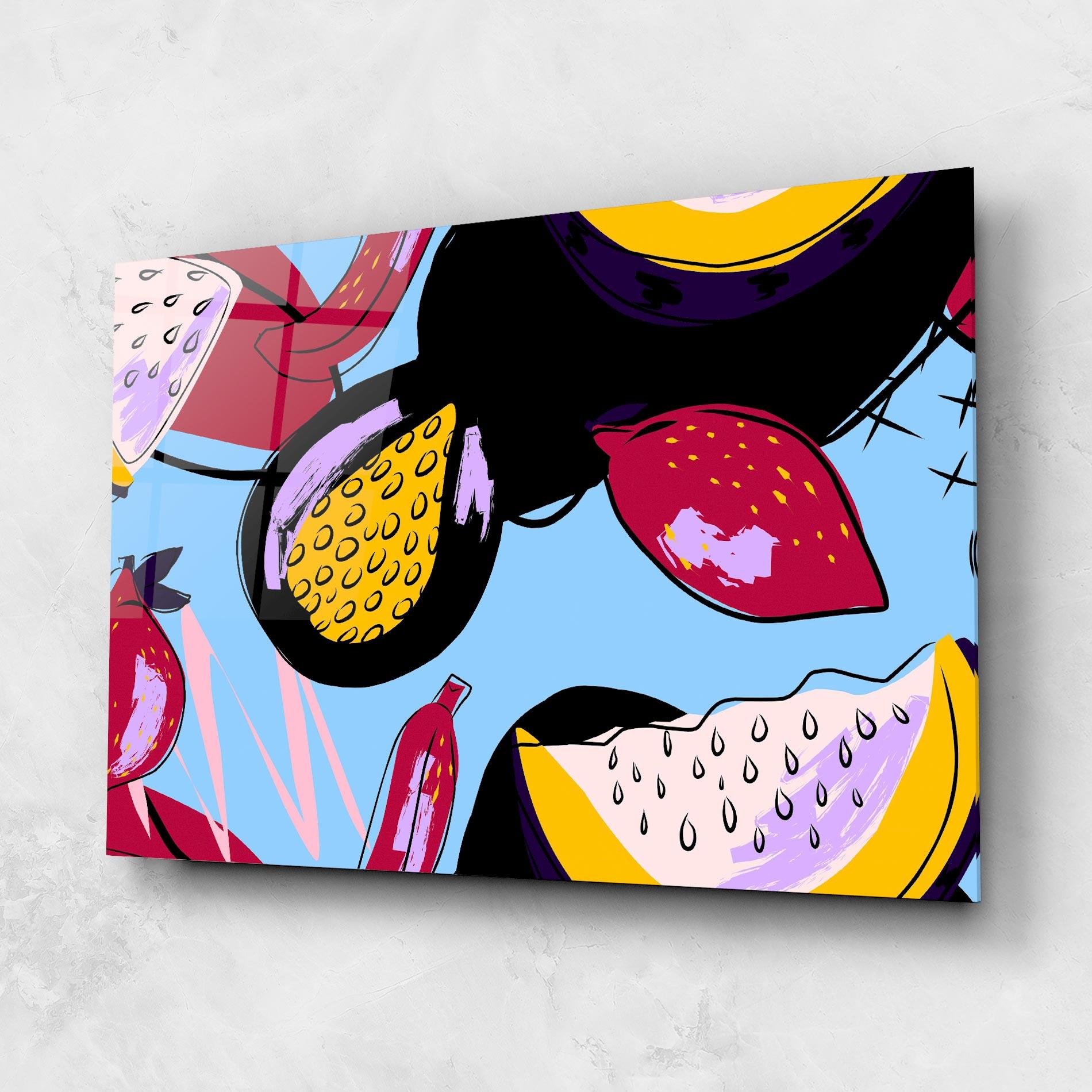 Tablou Sticla Colorful Fruits mockup 1