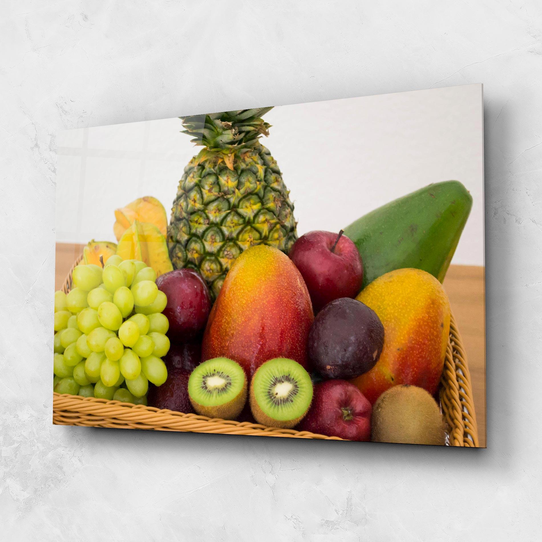 Tablou Sticla Fruit Basket mockup 1