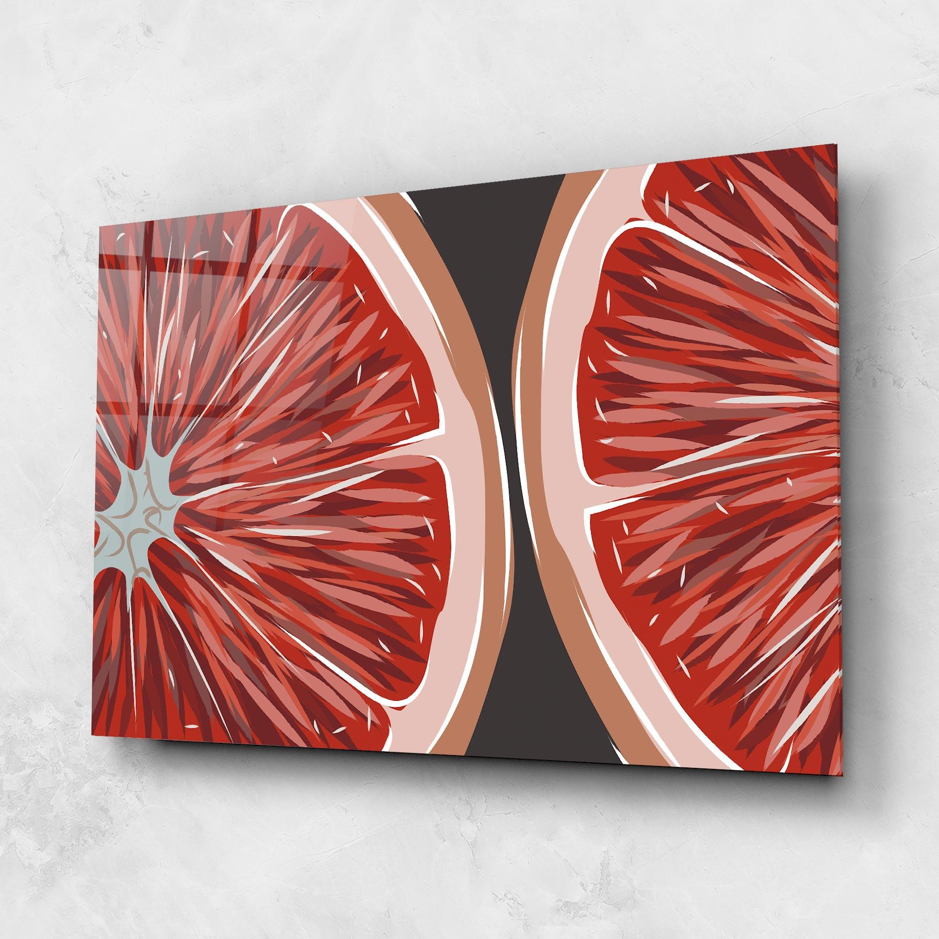 Tablou Sticla Grapefruit Close Up mockup 1