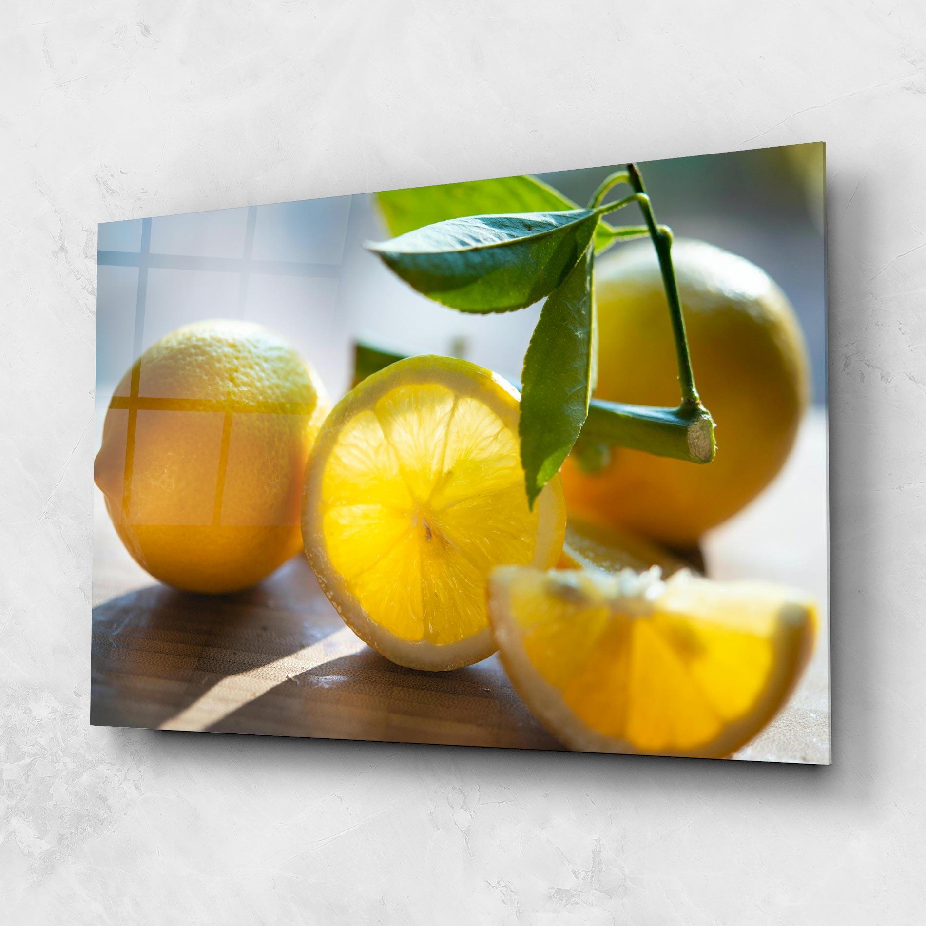 Tablou Sticla Lemon In The Sun mockup 1